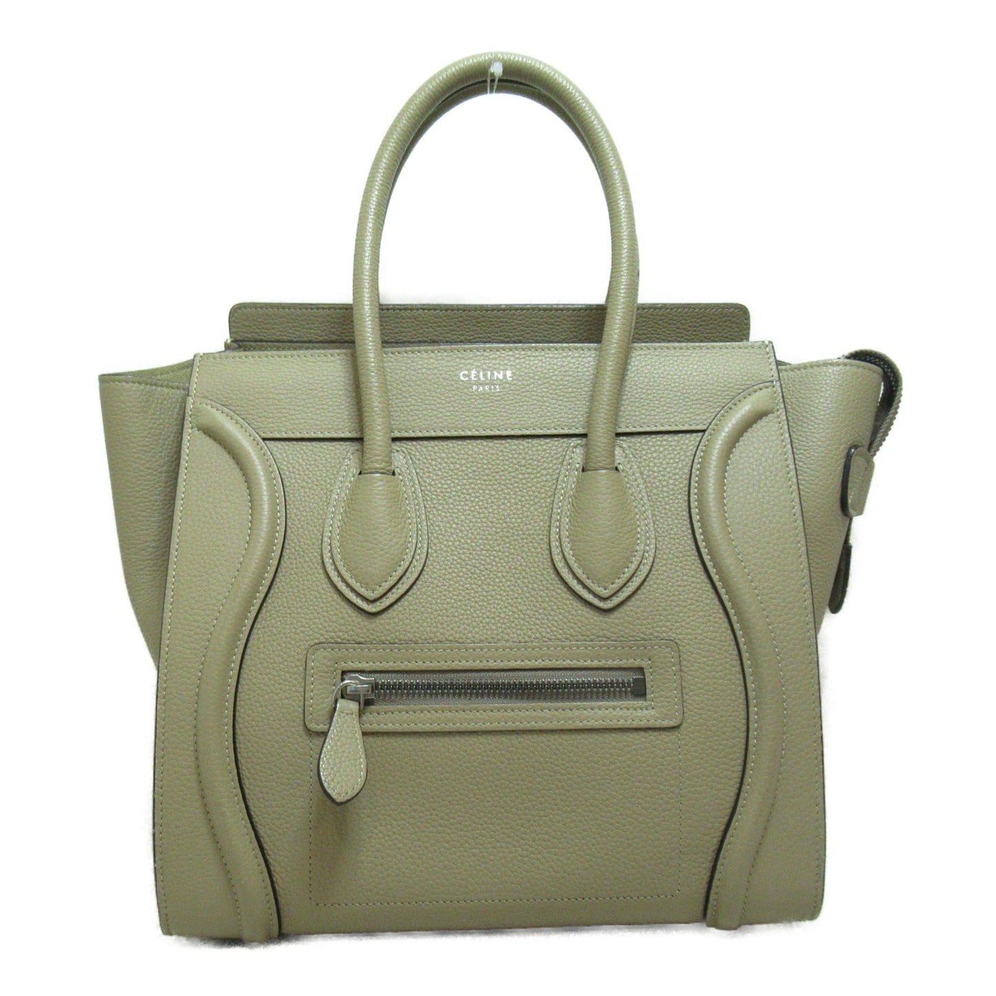 Celine Luggage Micro Shopper Tote Bag Beige leather 189793