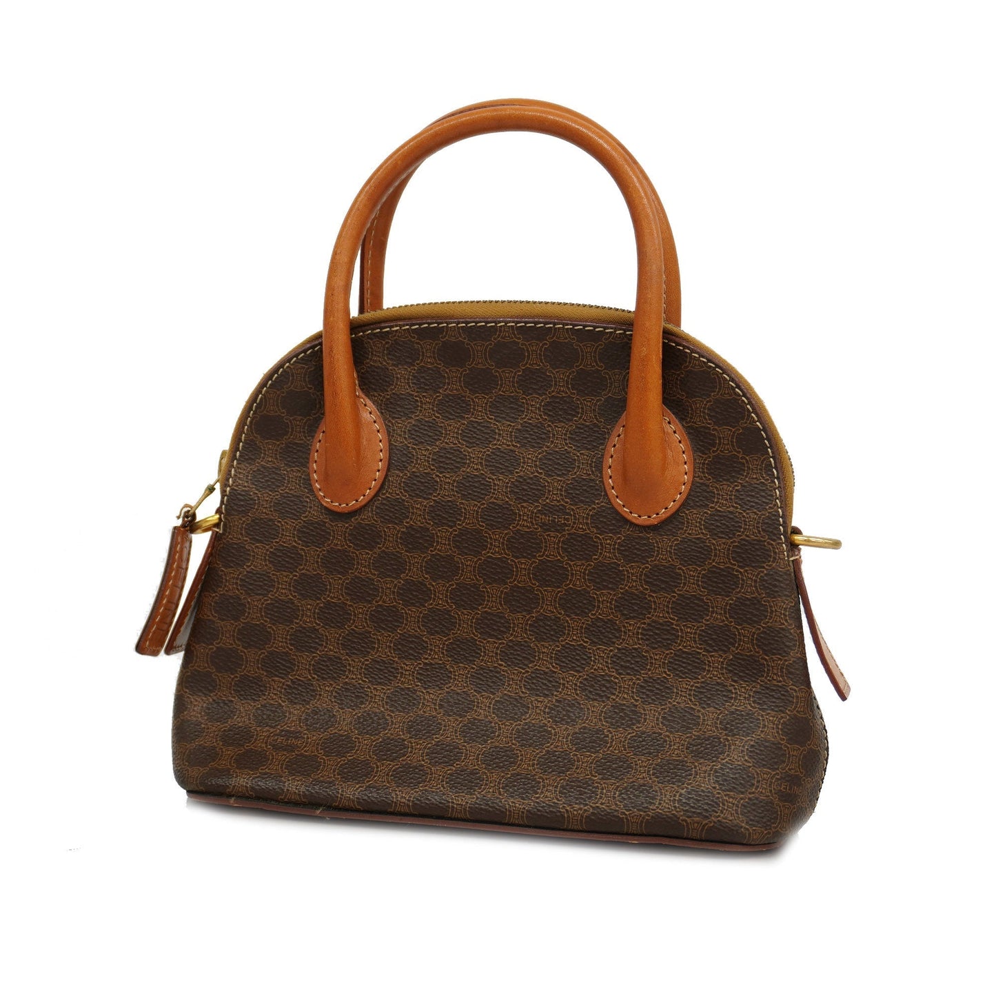 Celine Macadam Women's PVC Handbag Brown