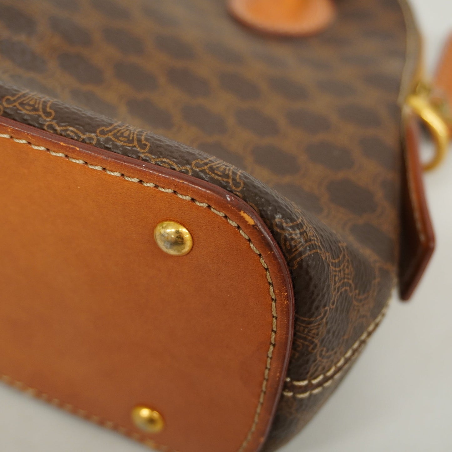 Celine Macadam Women's PVC Handbag Brown