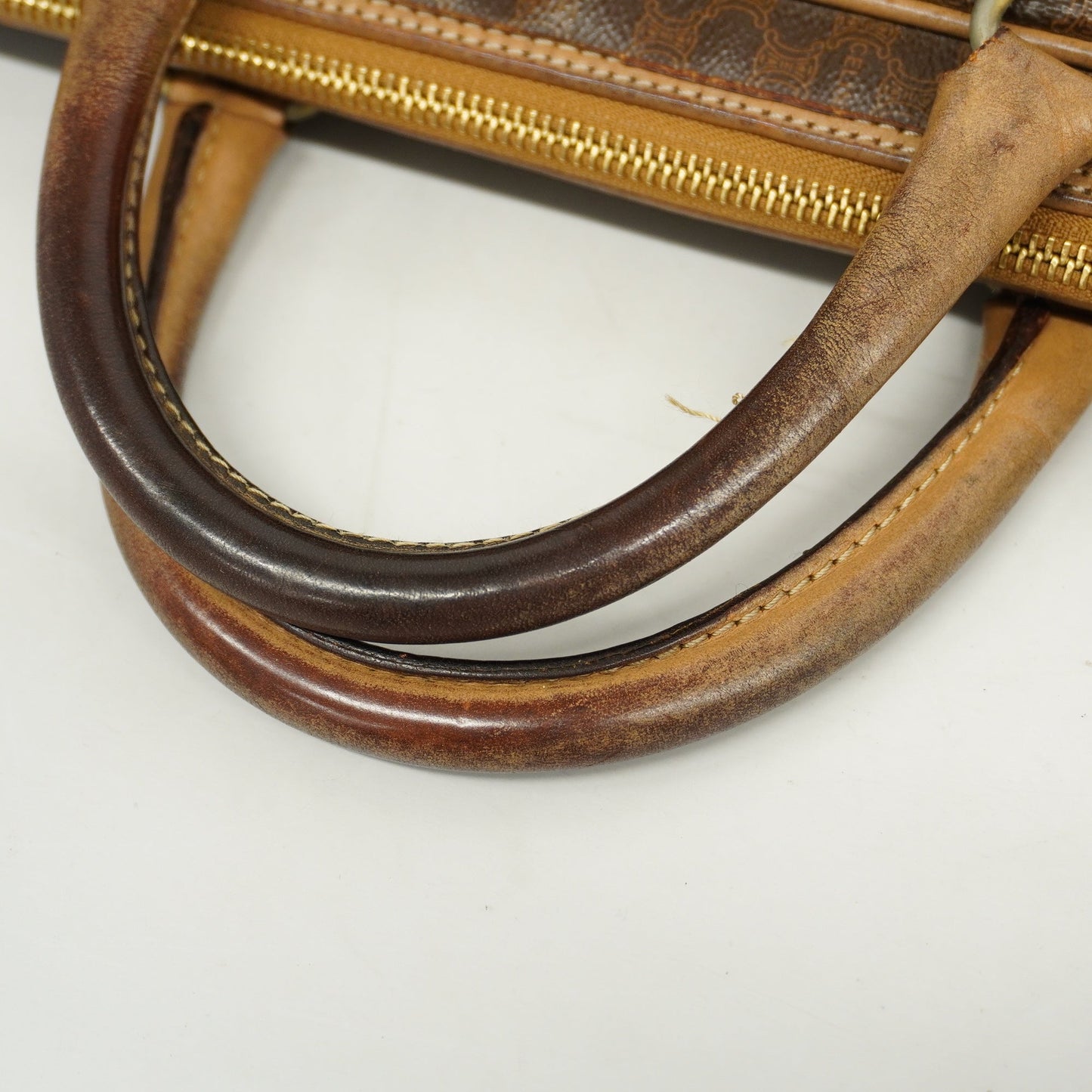 Celine Macadam Women's PVC,Leather Briefcase Brown