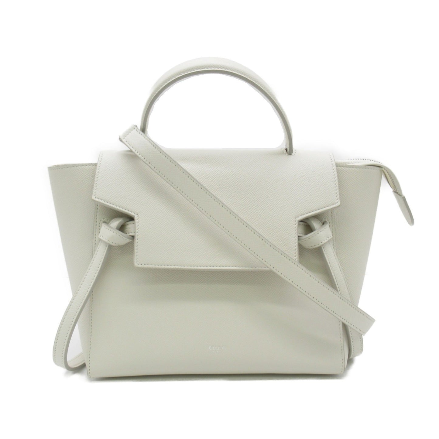 Celine Belt bag 2wayShoulder Bag White Grained calfskin