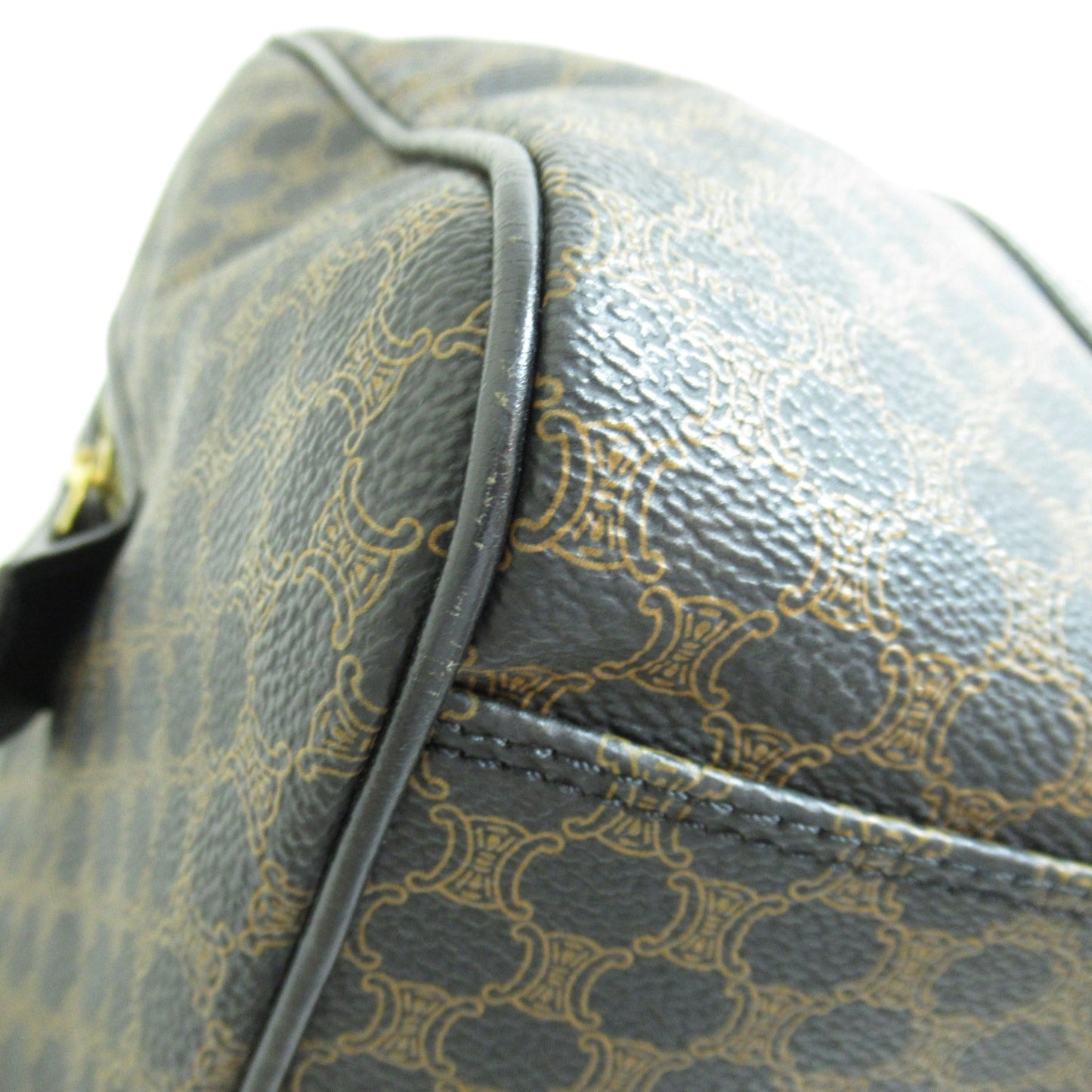 Celine Boston bag Black Brown PVC coated canvas