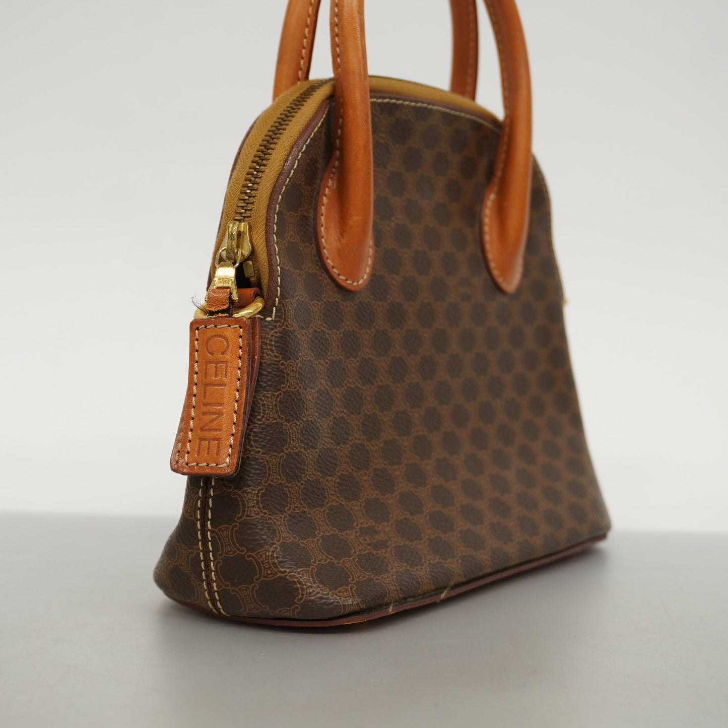 Celine Macadam Women's PVC Handbag Brown