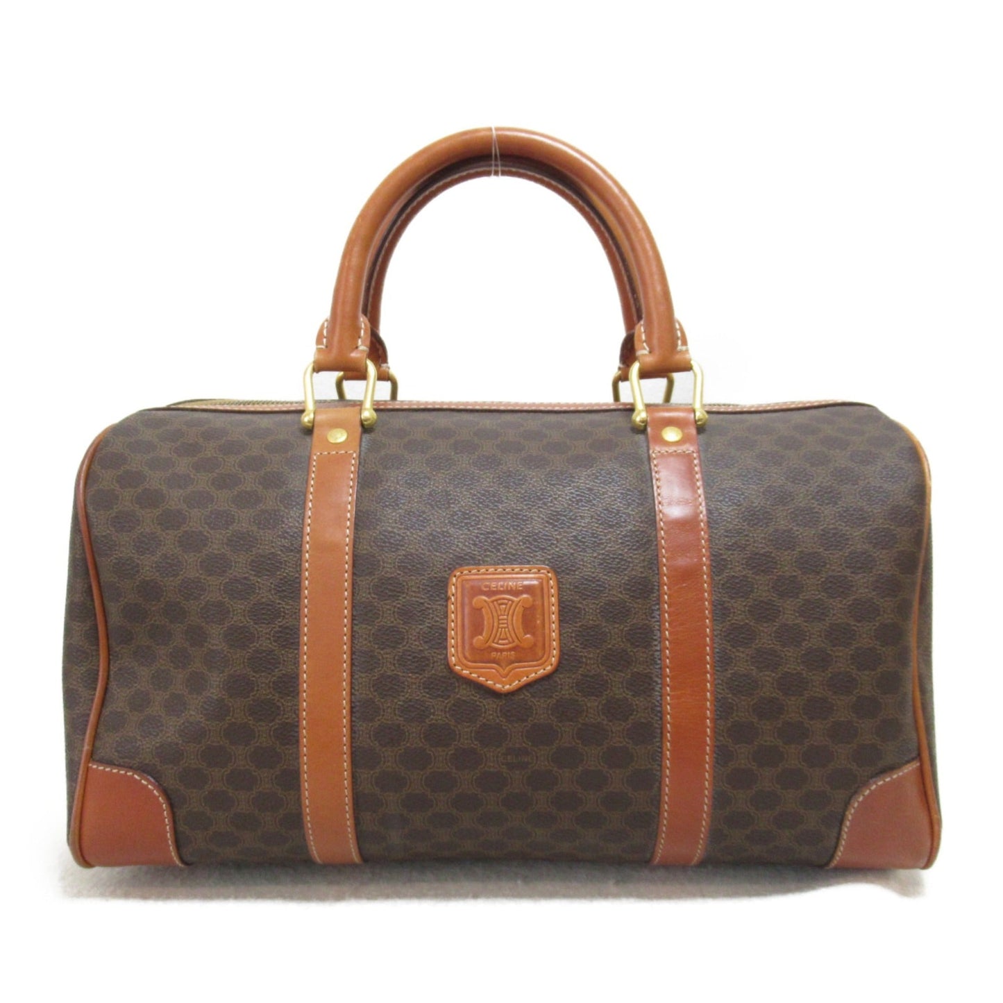 Celine Boston bag Brown Dark brown PVC coated canvas