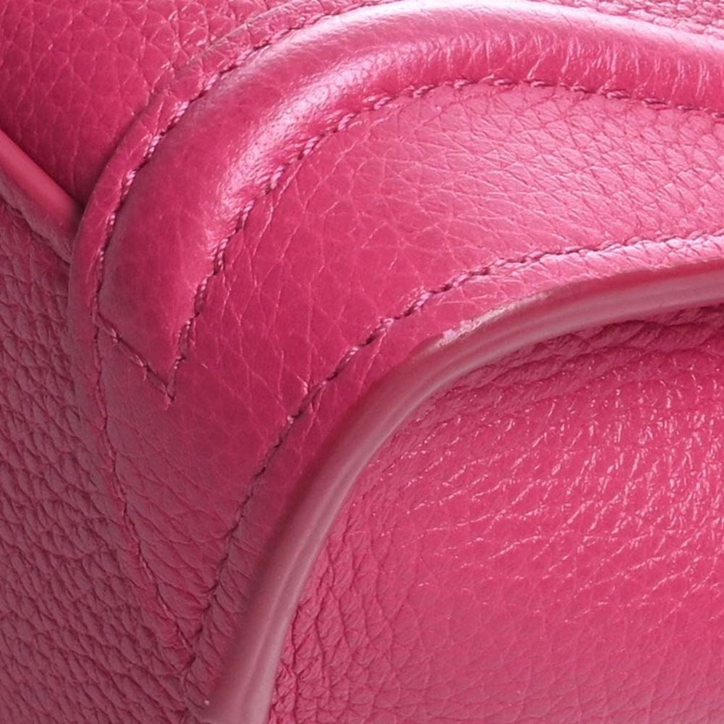 Celine Leather Luggage Nano Shopper Handbag Pink Ladies