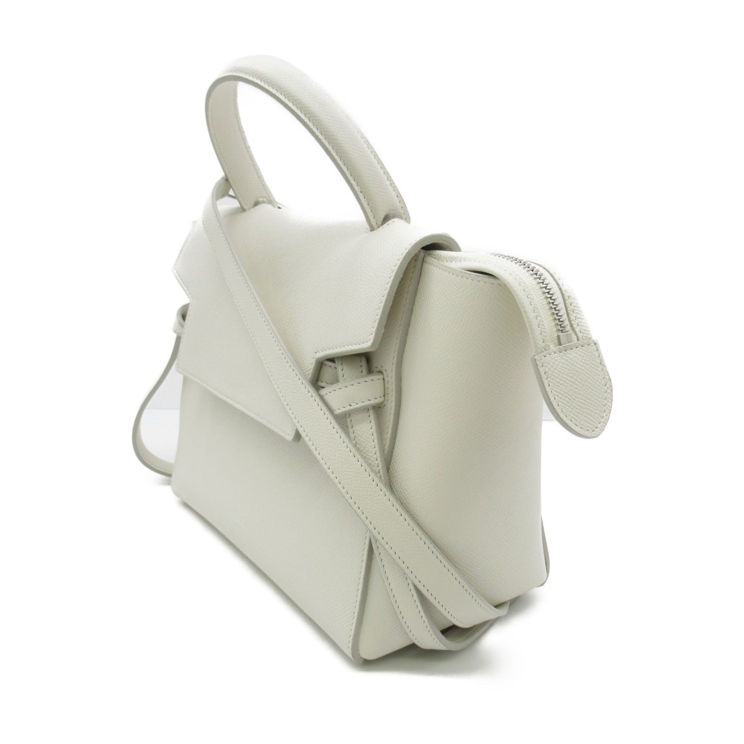Celine Belt bag 2wayShoulder Bag White Grained calfskin