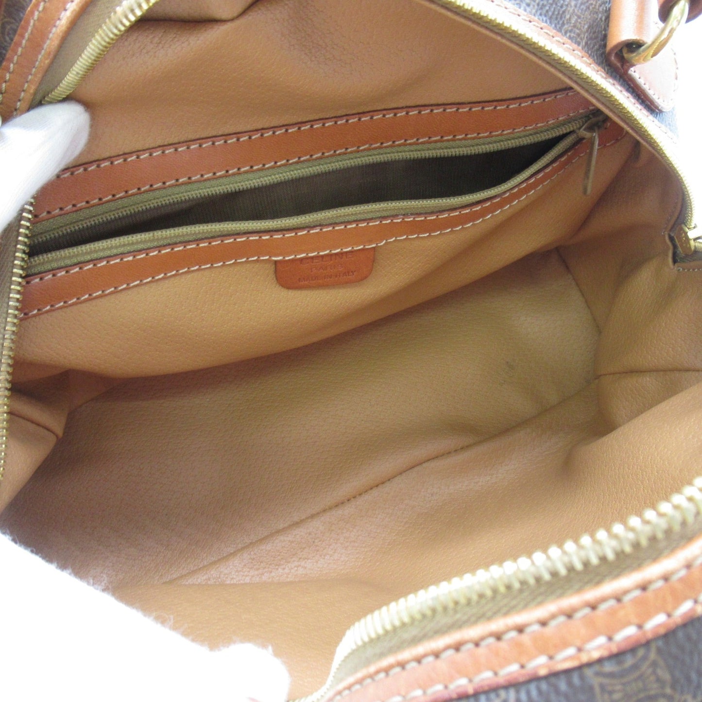 Celine Handbag Brown PVC coated canvas