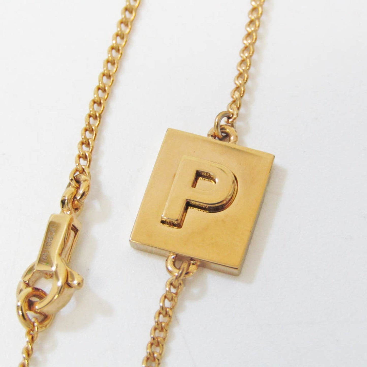 Celine Alphabet P Bracelet 46B0P6BRA Metal Charm Bracelet Gold