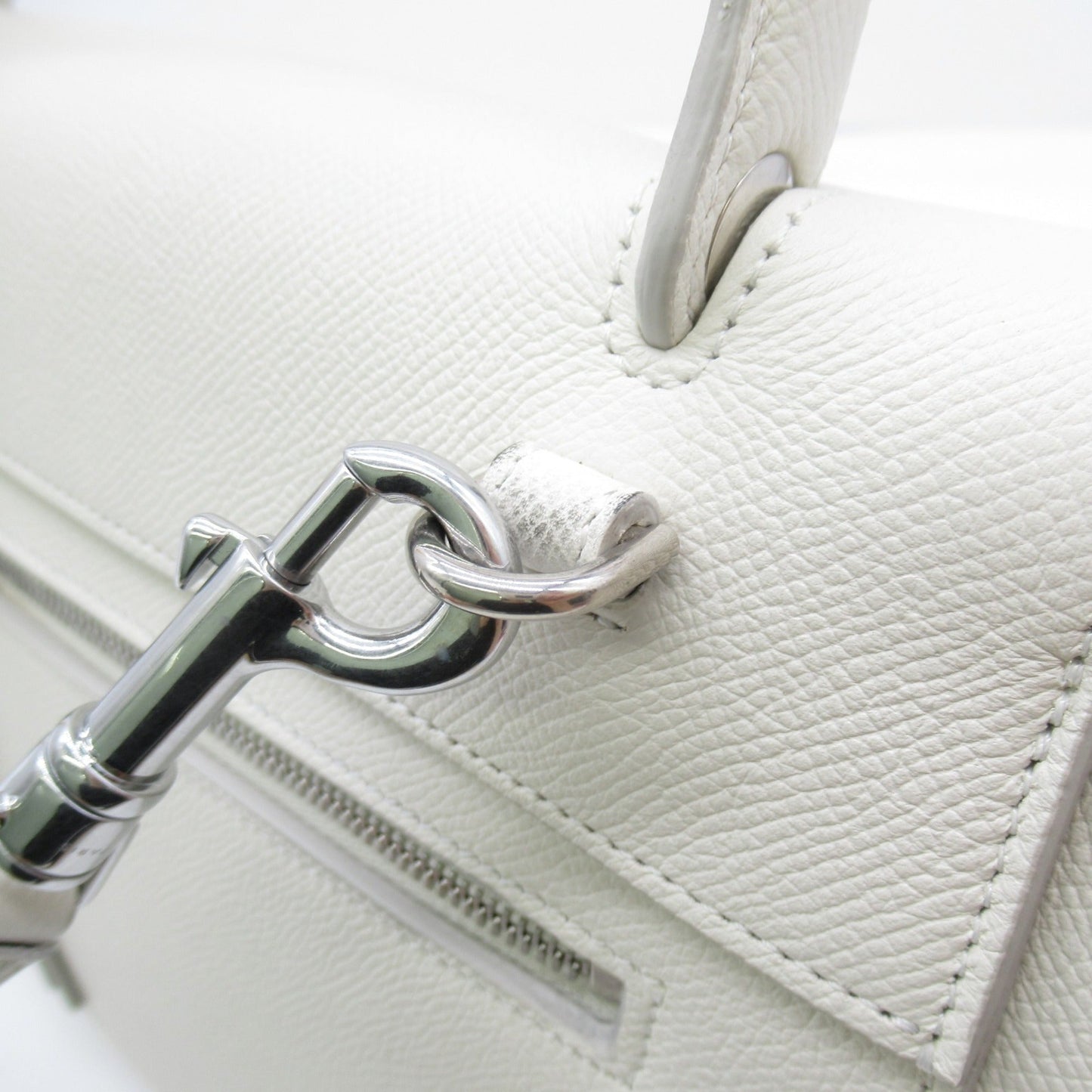 Celine Belt bag 2wayShoulder Bag White Grained calfskin