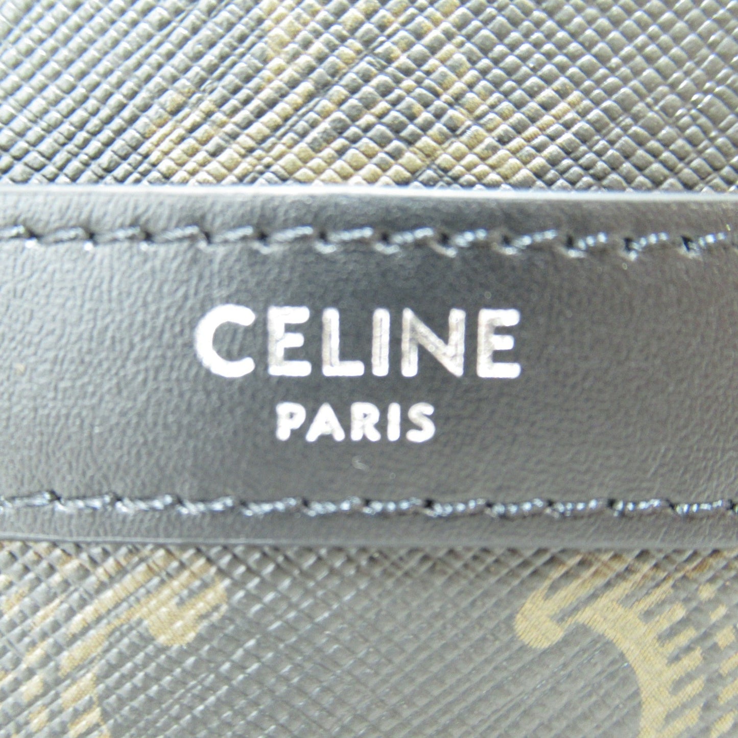 Celine Crossbody bag Shoulder Bag Black PVC coated canvas 111632EU138SI