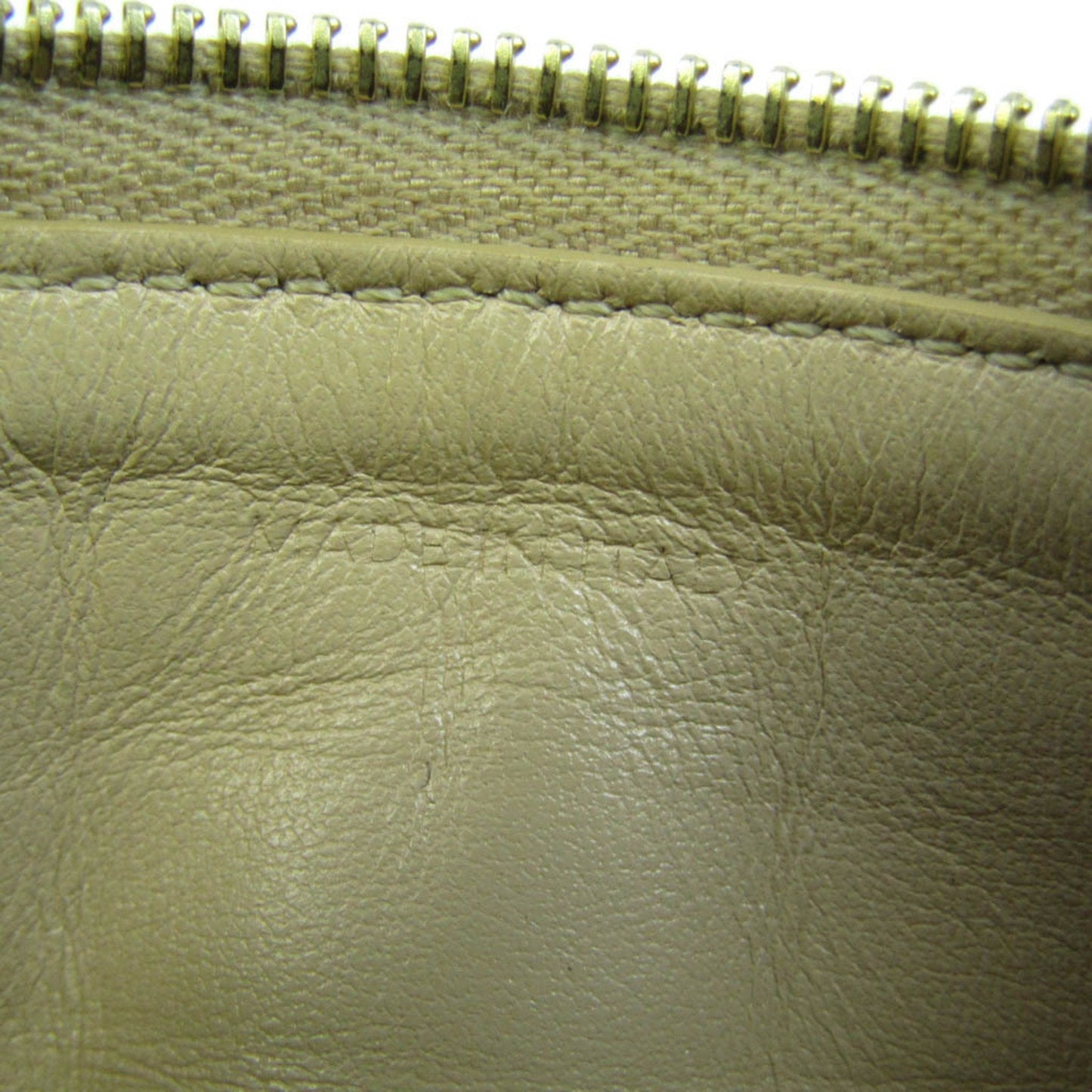 Celine Quilted C Charm Women's Leather Coin Purse/coin Case Beige