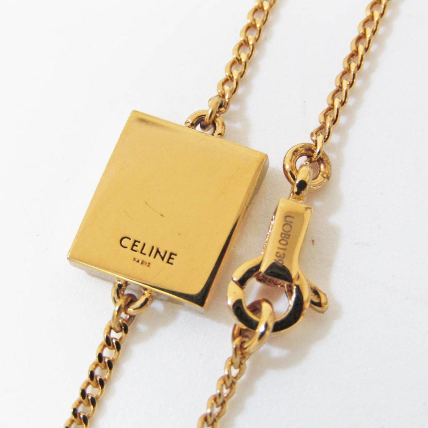 Celine Alphabet P Bracelet 46B0P6BRA Metal Charm Bracelet Gold