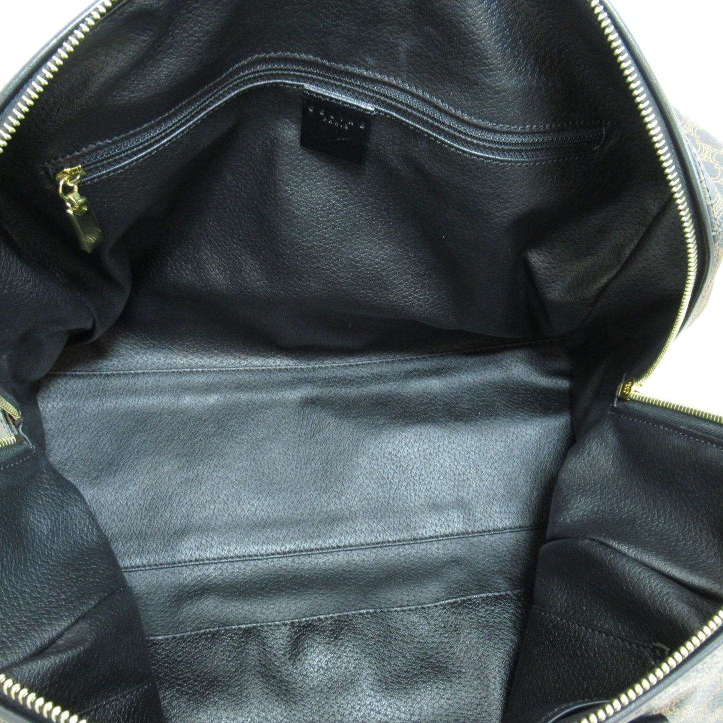 Celine Boston bag Black Brown PVC coated canvas