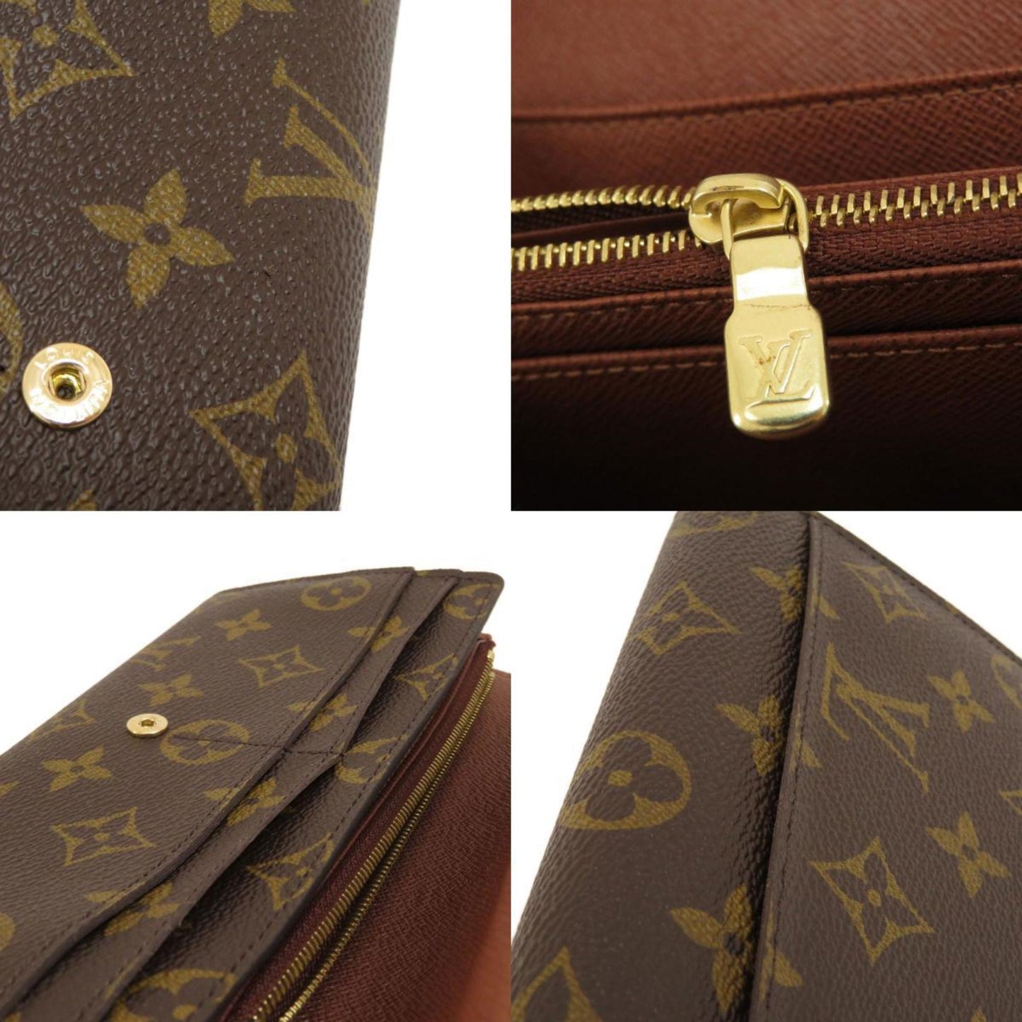 LOUIS VUITTON M60531 Portefeuille Sarah Monogram Long Wallet Canvas Women's