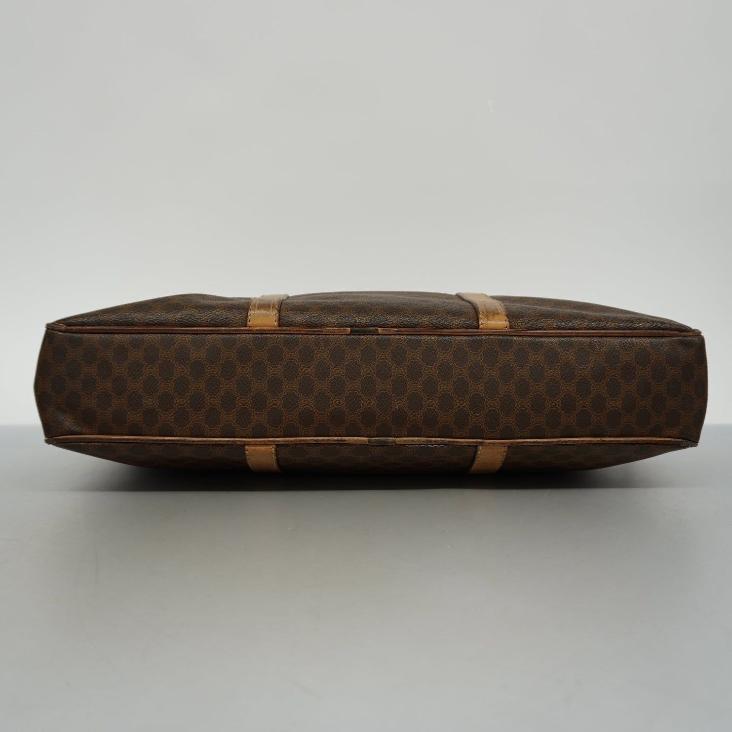 Celine Macadam Women's PVC,Leather Briefcase Brown