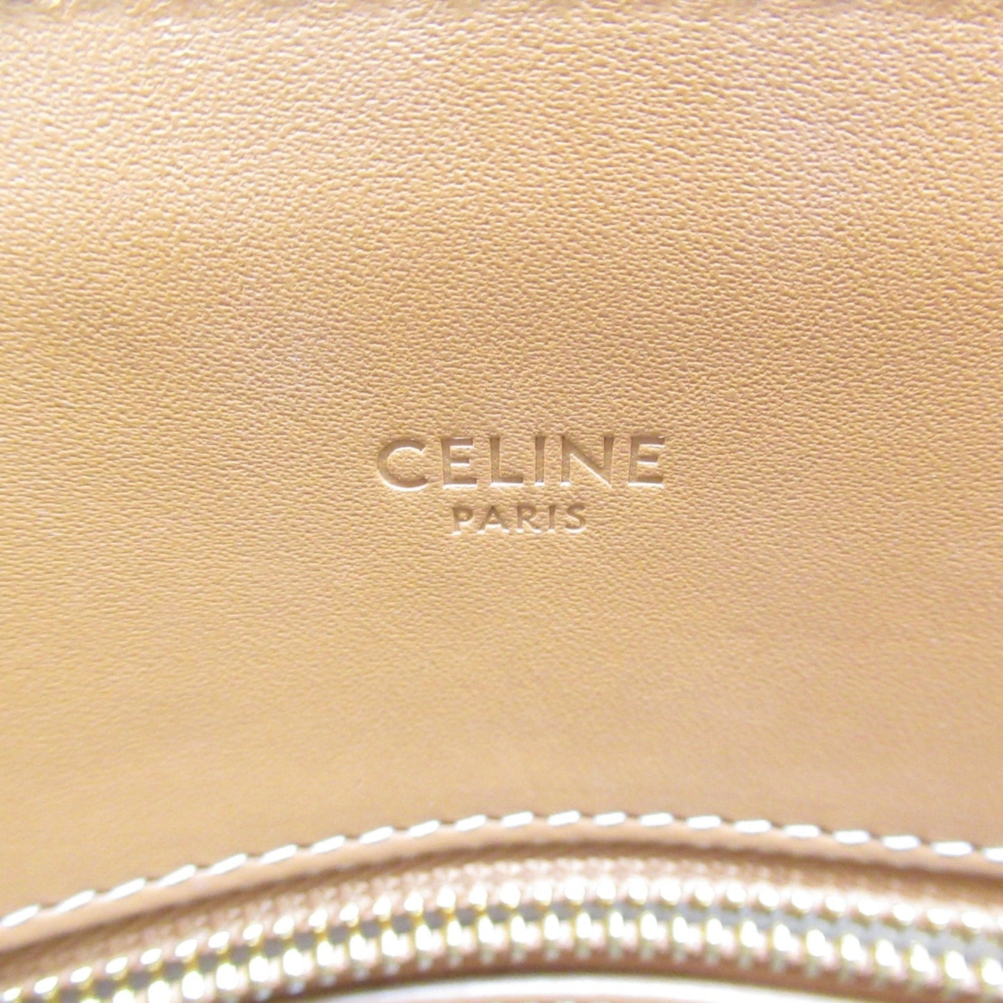 Celine hippo tote White Brown canvas leather