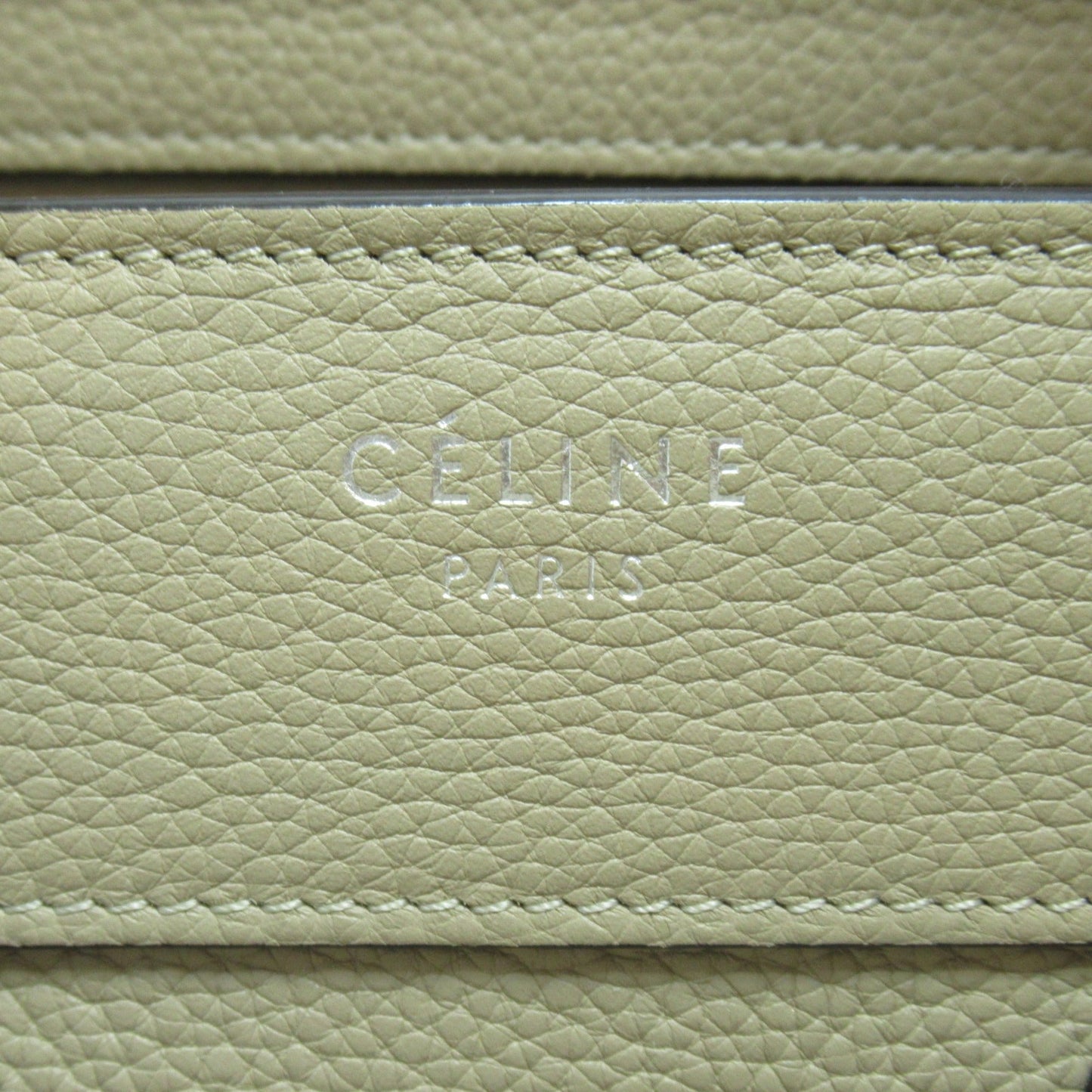 Celine Luggage Micro Shopper Tote Bag Beige leather 189793
