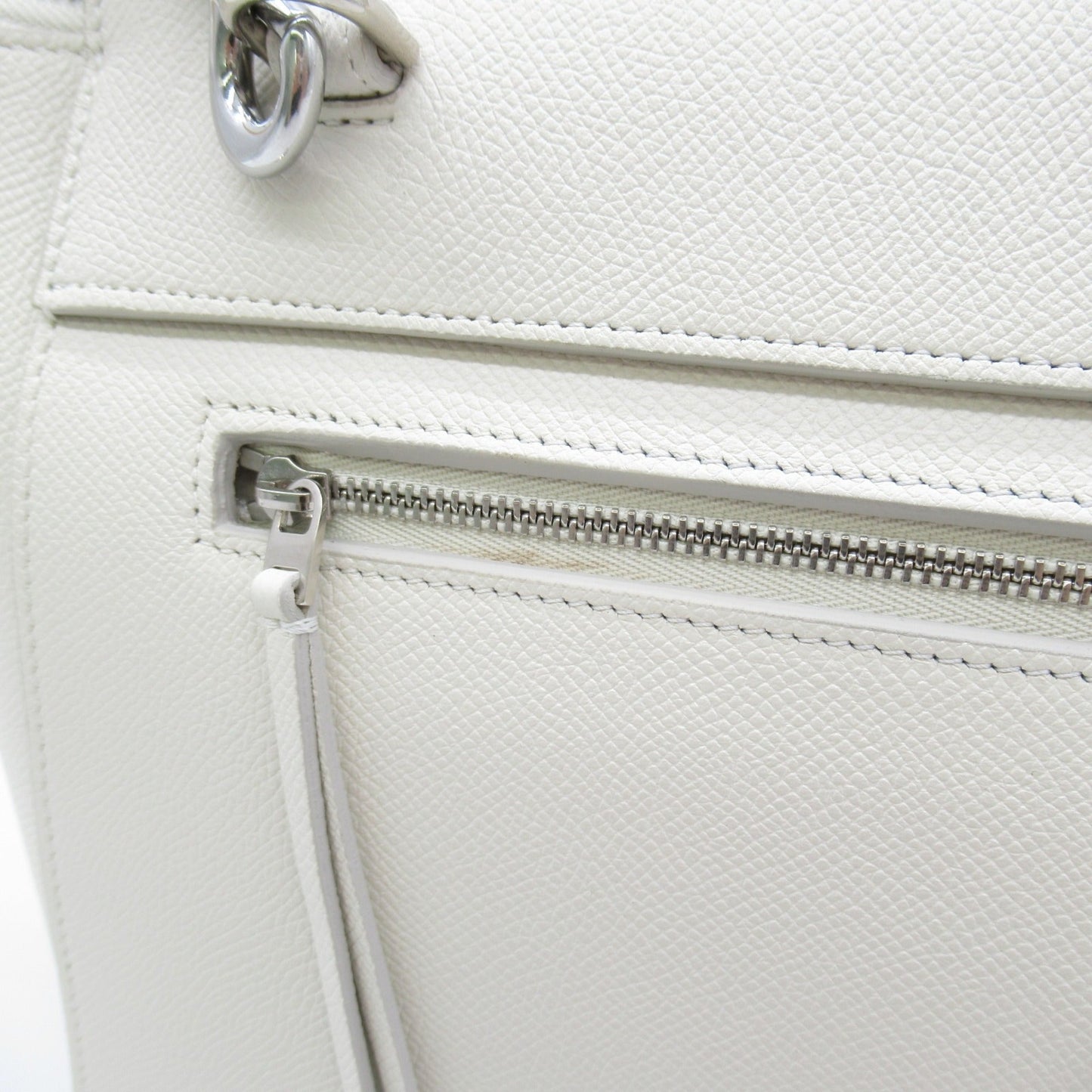 Celine Belt bag 2wayShoulder Bag White Grained calfskin
