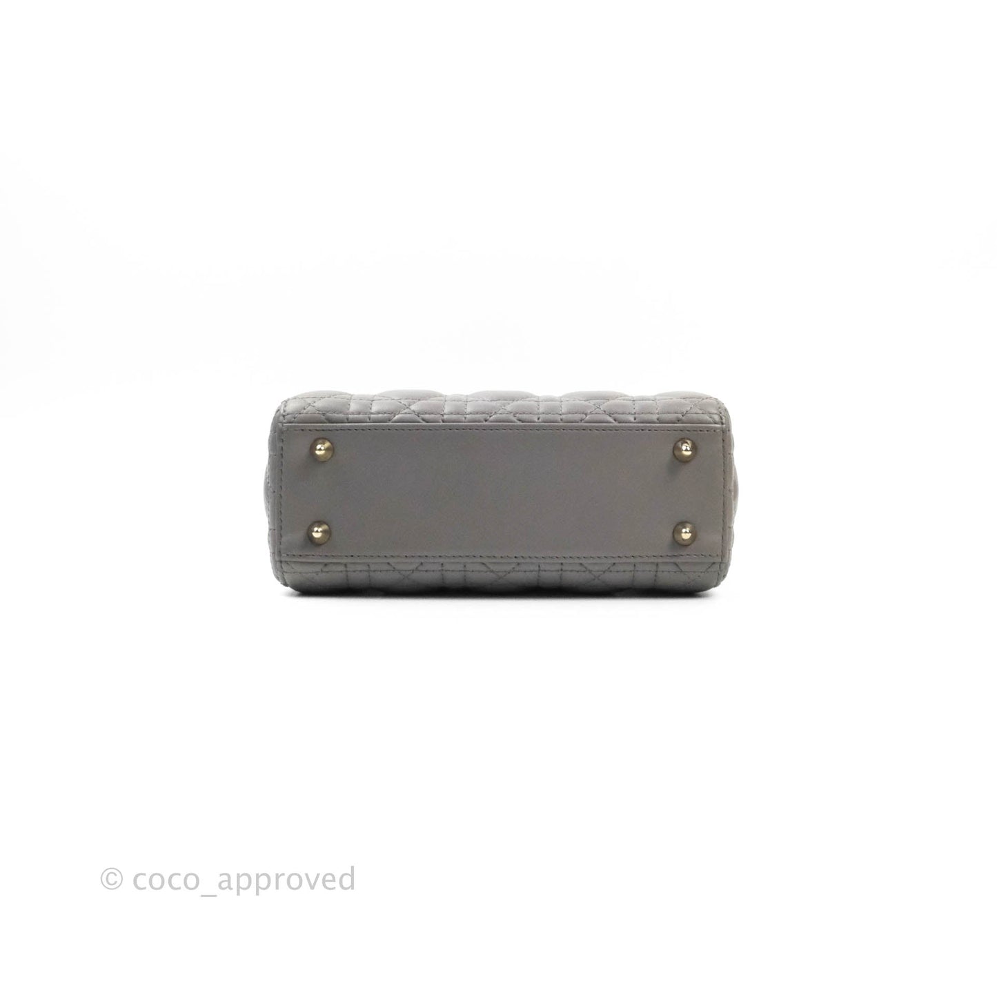 Christian Dior Lambskin My ABCDior Lady Dior Grey Gold Hardware