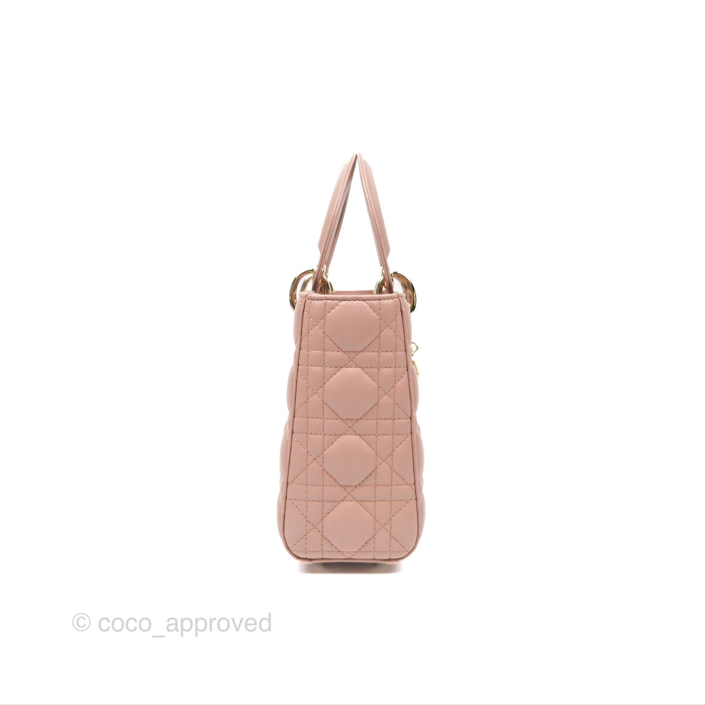 Christian Dior Small Lady Dior My ABCDior Blush Cannage Lambskin Gold Hardware