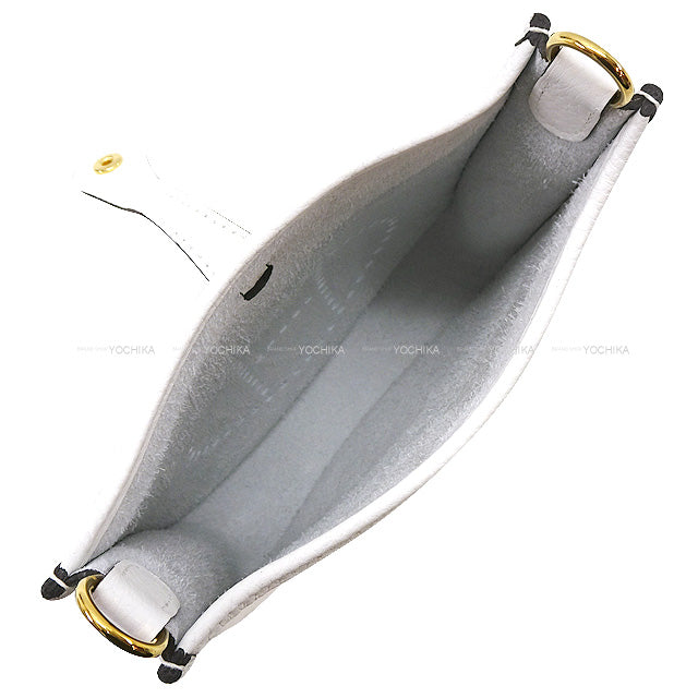 HERMES Shoulder bag Evelyne 16 TPM New White Taurillon Clemence Gold HW Stamp