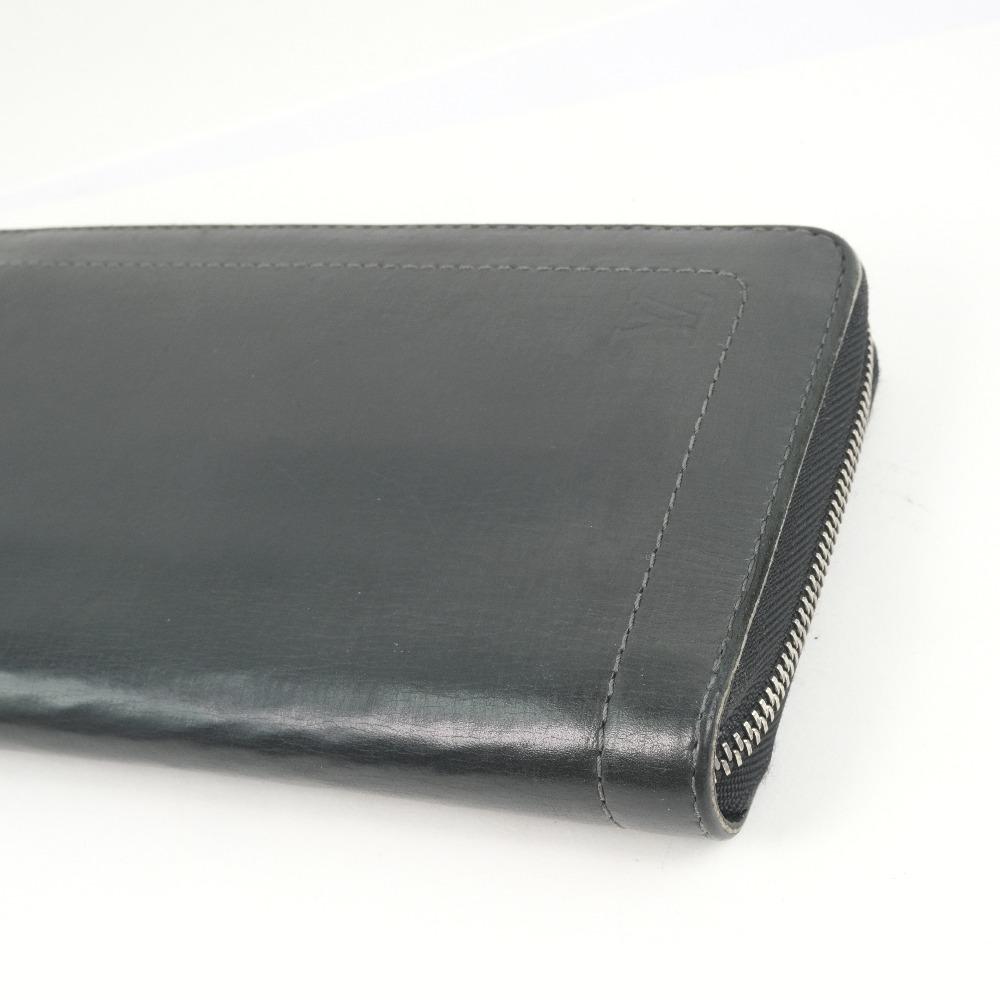 Louis Vuitton Black Leather Zippy organizer wallet accessories