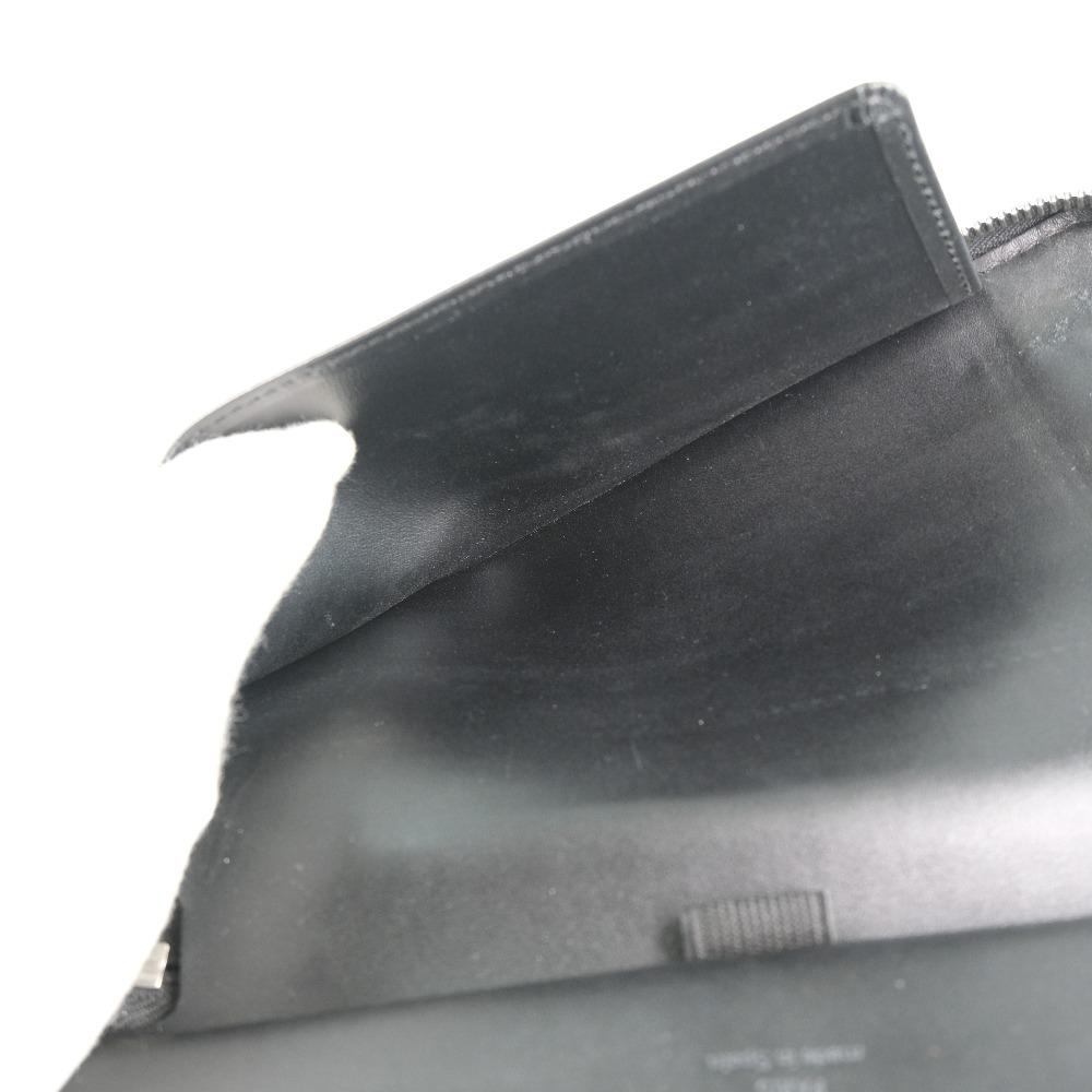 Louis Vuitton Black Leather Zippy organizer wallet accessories