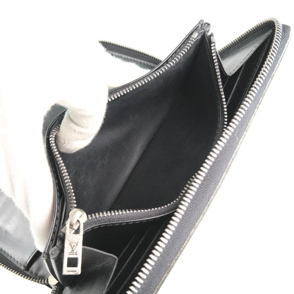Louis Vuitton Black Leather Zippy organizer wallet accessories