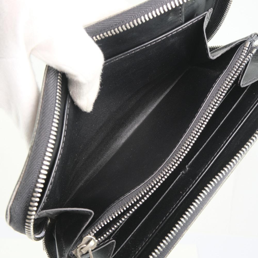 Louis Vuitton Black Leather Zippy organizer wallet accessories