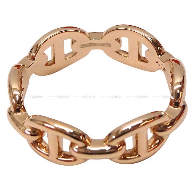 HERMES ring Chaine D'ancre Enchainee PM #52 Rose Gold AU750 52 Rose Gold