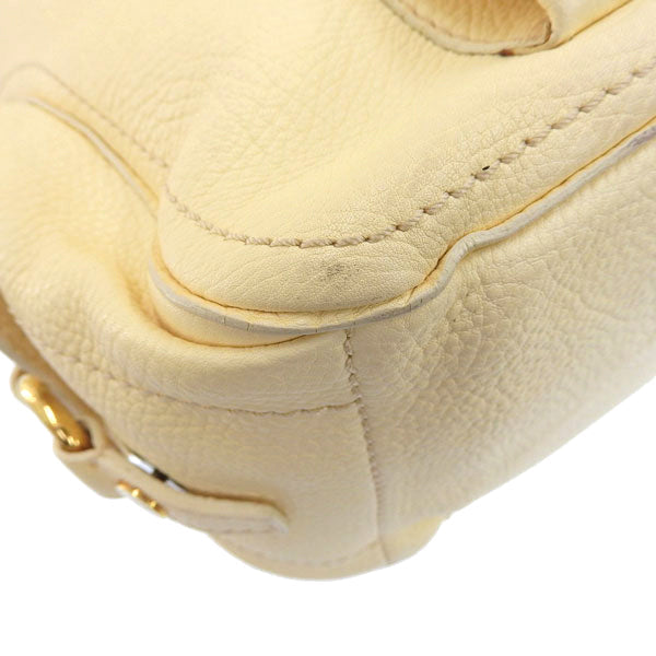 Celine Macadam Plate Top Handle Bag Ivory