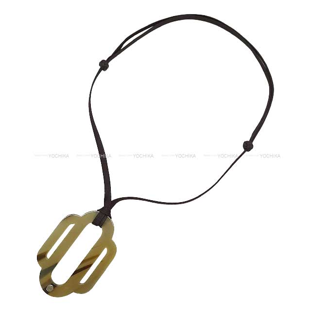 HERMES necklace Attelage Buffalo Horn