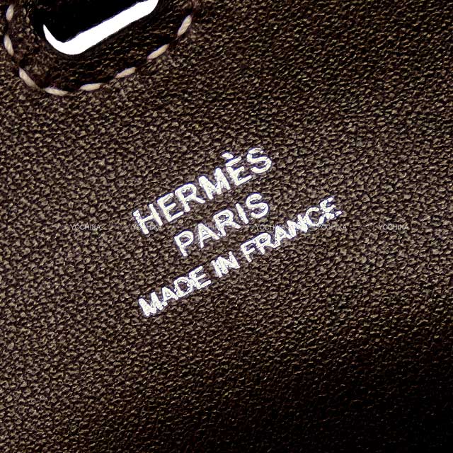 HERMES Carrying case In The Loop Phone To Go GM Ebene Chevre Myzore Stamp