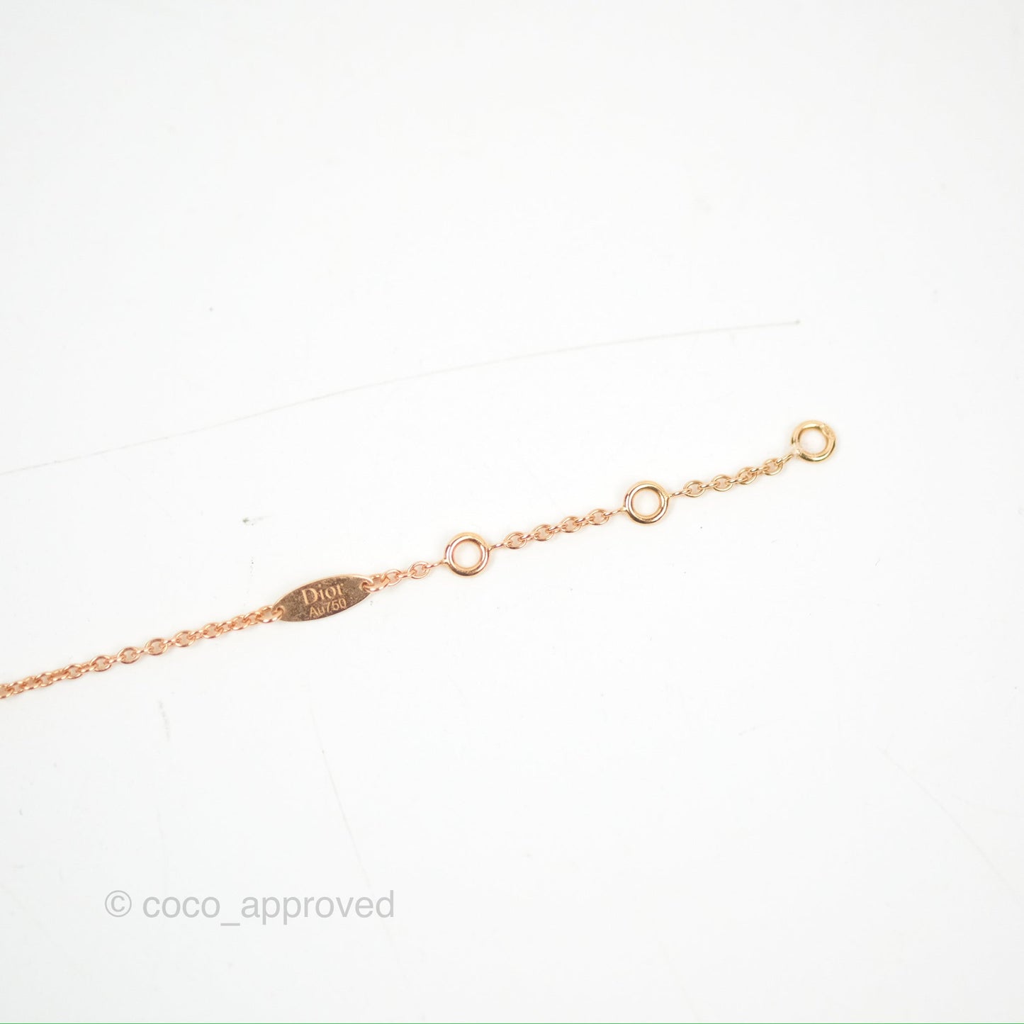 Dior Mini Rose Des Vents Bracelet 3 Diamonds Black Rose Gold