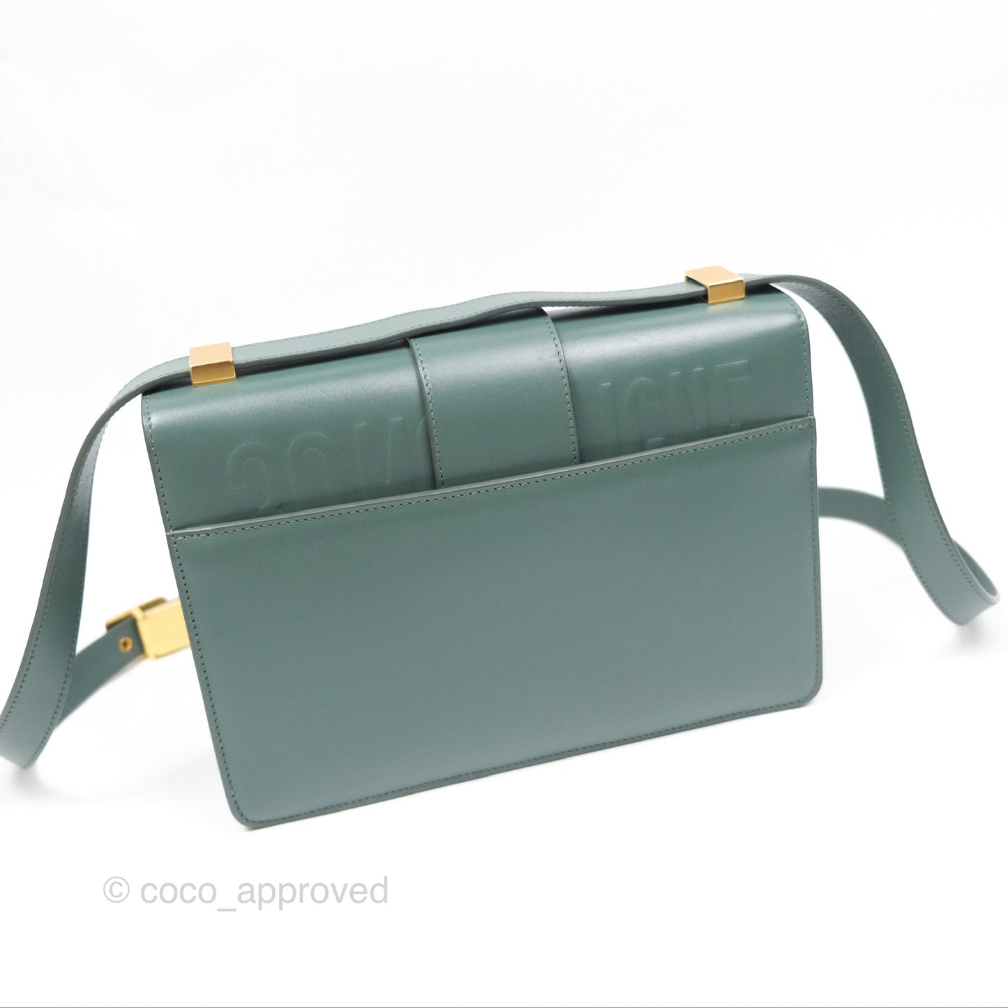 Dior 30 Montaigne Bag Teal Green Box Calfskin