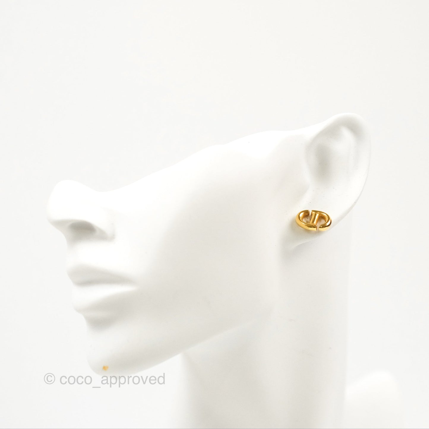 Dior CD Earrings Gold Tone