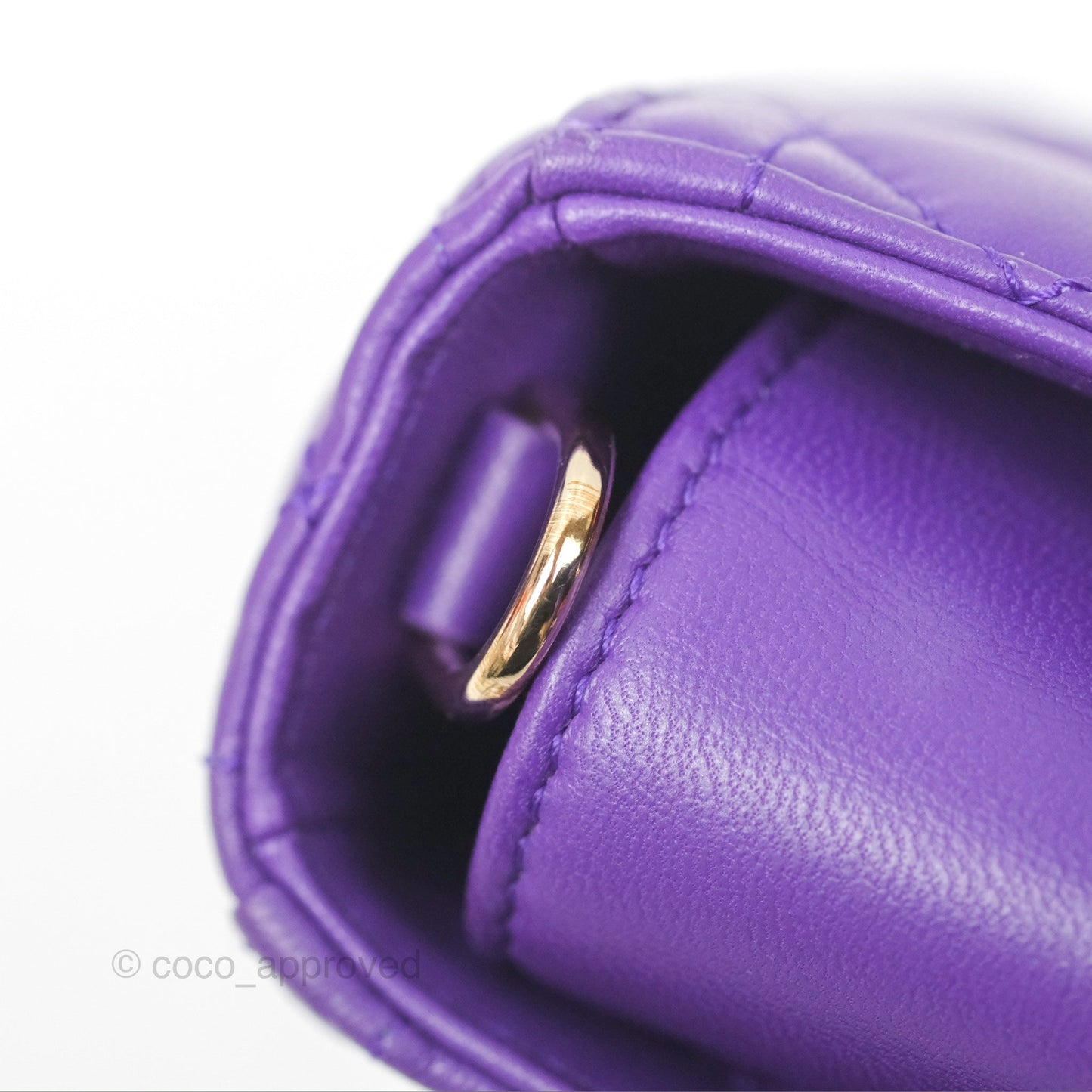 Dior Small Lady D-Joy Bag Purple Lambskin Cannage Gold Hardware