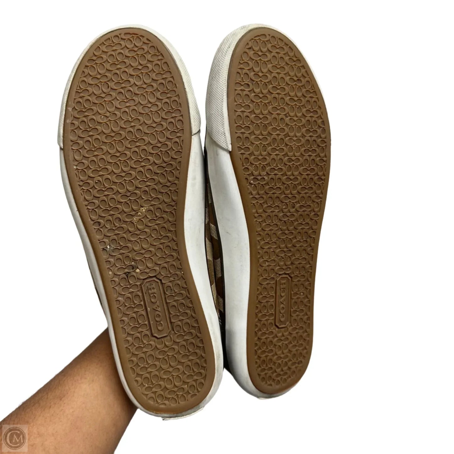 Shoes Designer By Coach In Brown & White, Size: 10