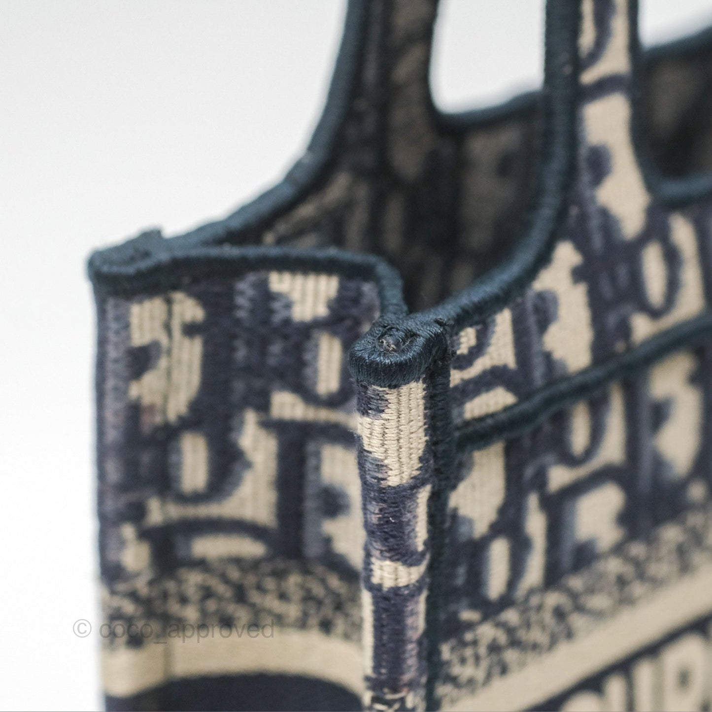 Dior Mini Book Tote Blue Oblique Canvas