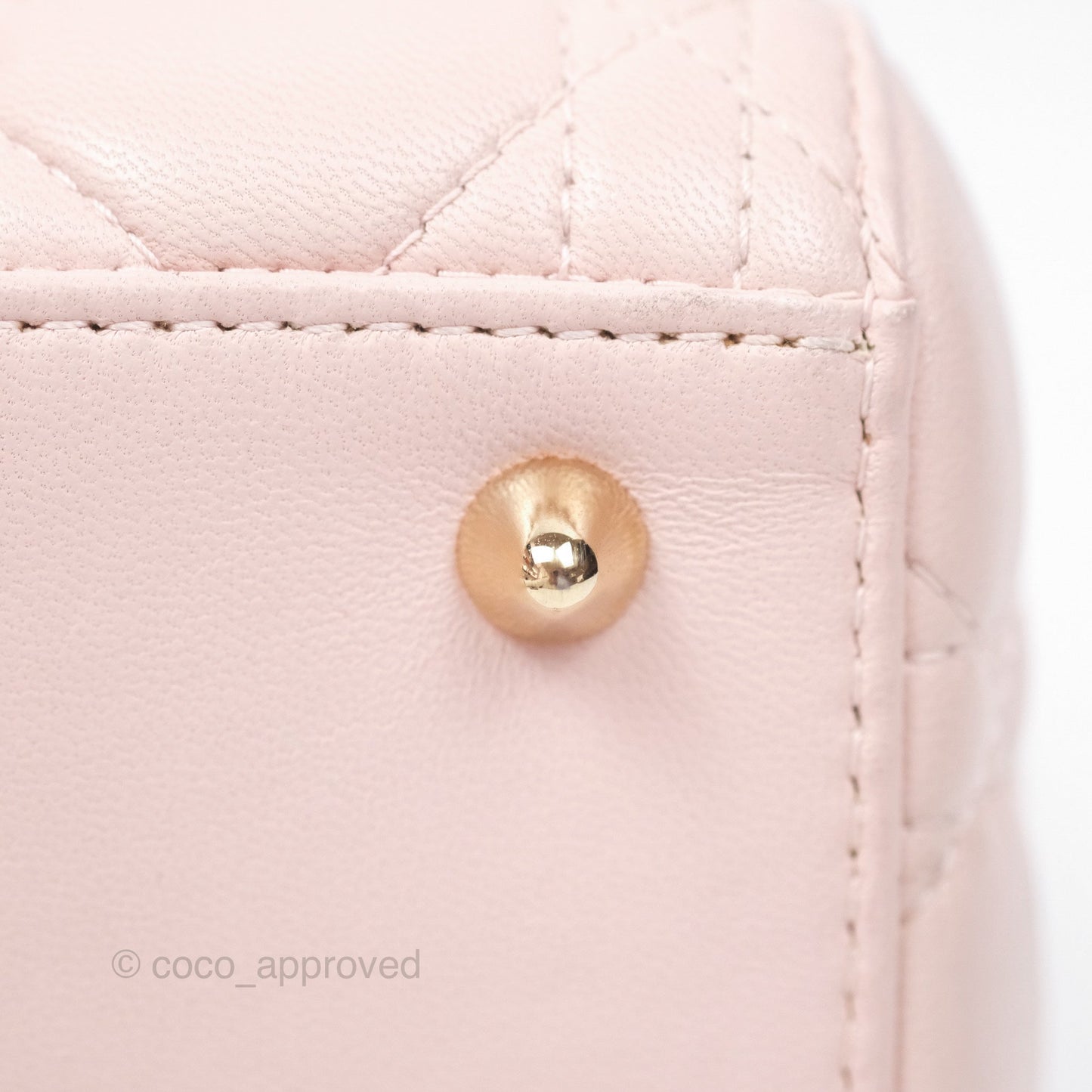 Christian Dior Medium Lady Dior Pink Lambskin Gold Hardware