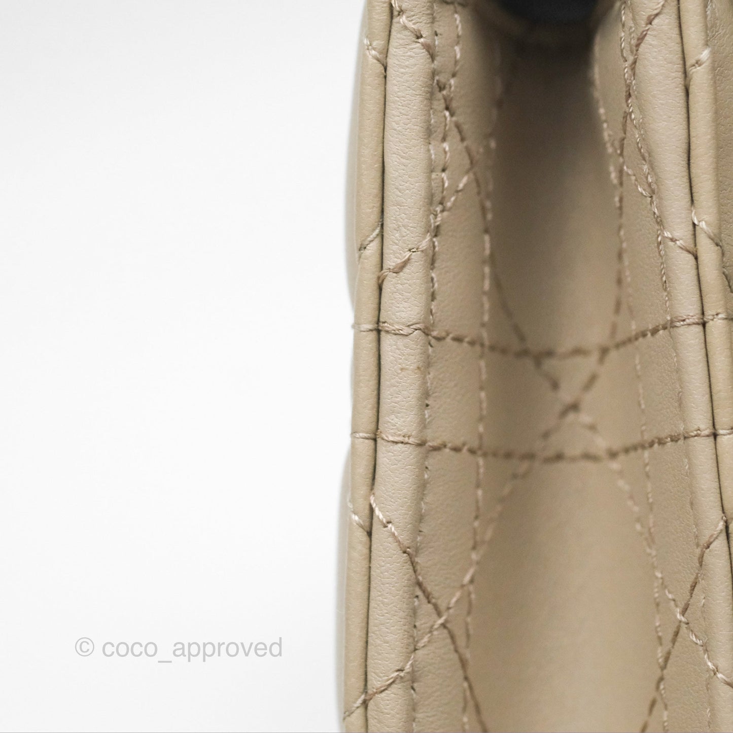 Christian Dior My Dior Daily Chain Pouch Sand-Colored Cannage Lambskin Gold Hardware