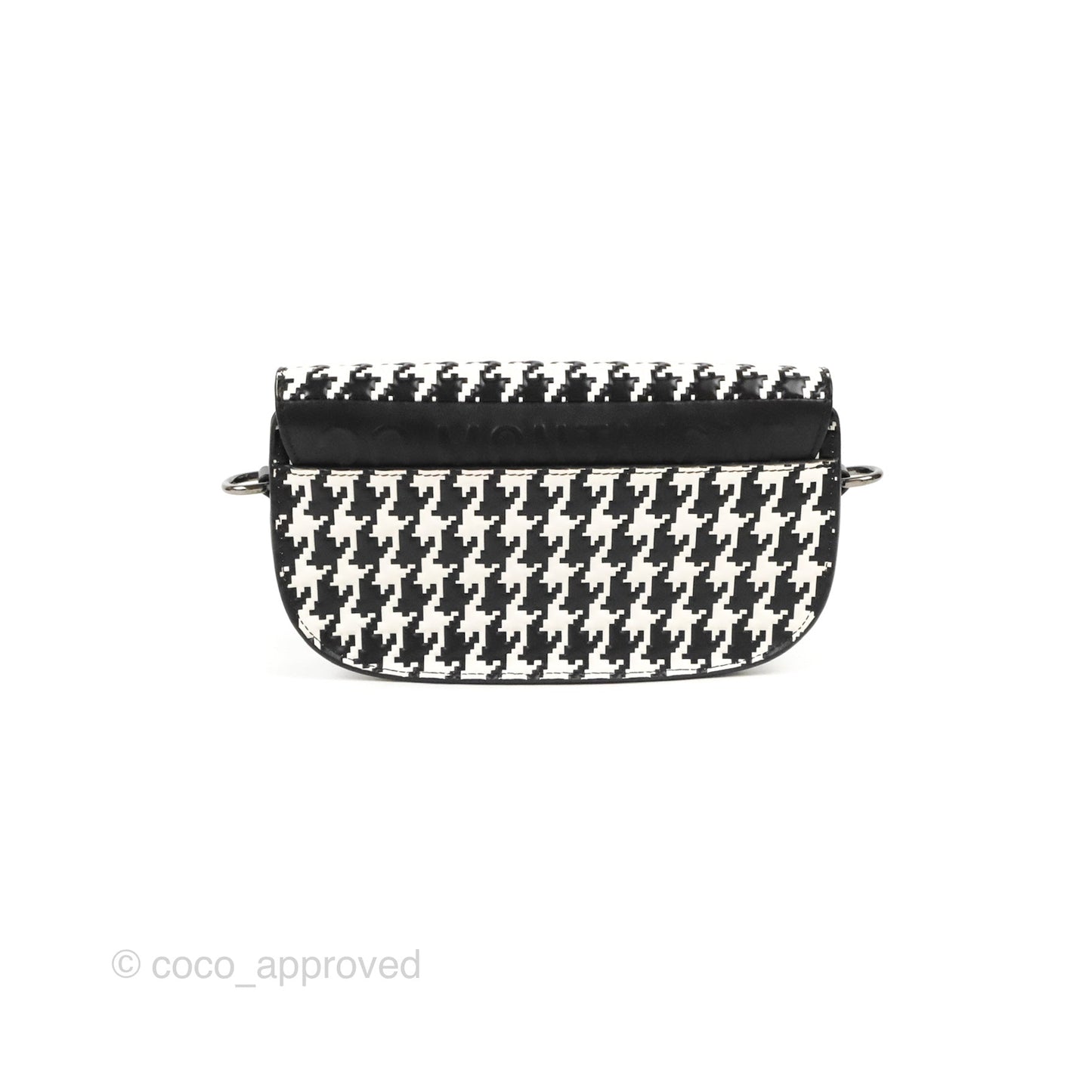 Christian Dior Bobby East-West Bag Black And White Houndstooth Embossed Calfskin