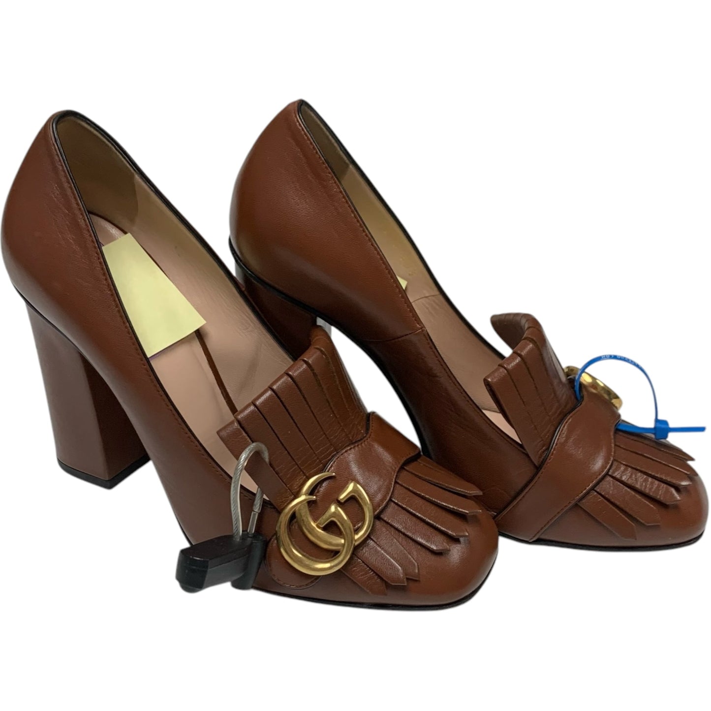 Shoes Luxury Designer By Gucci In Brown, Size: 8