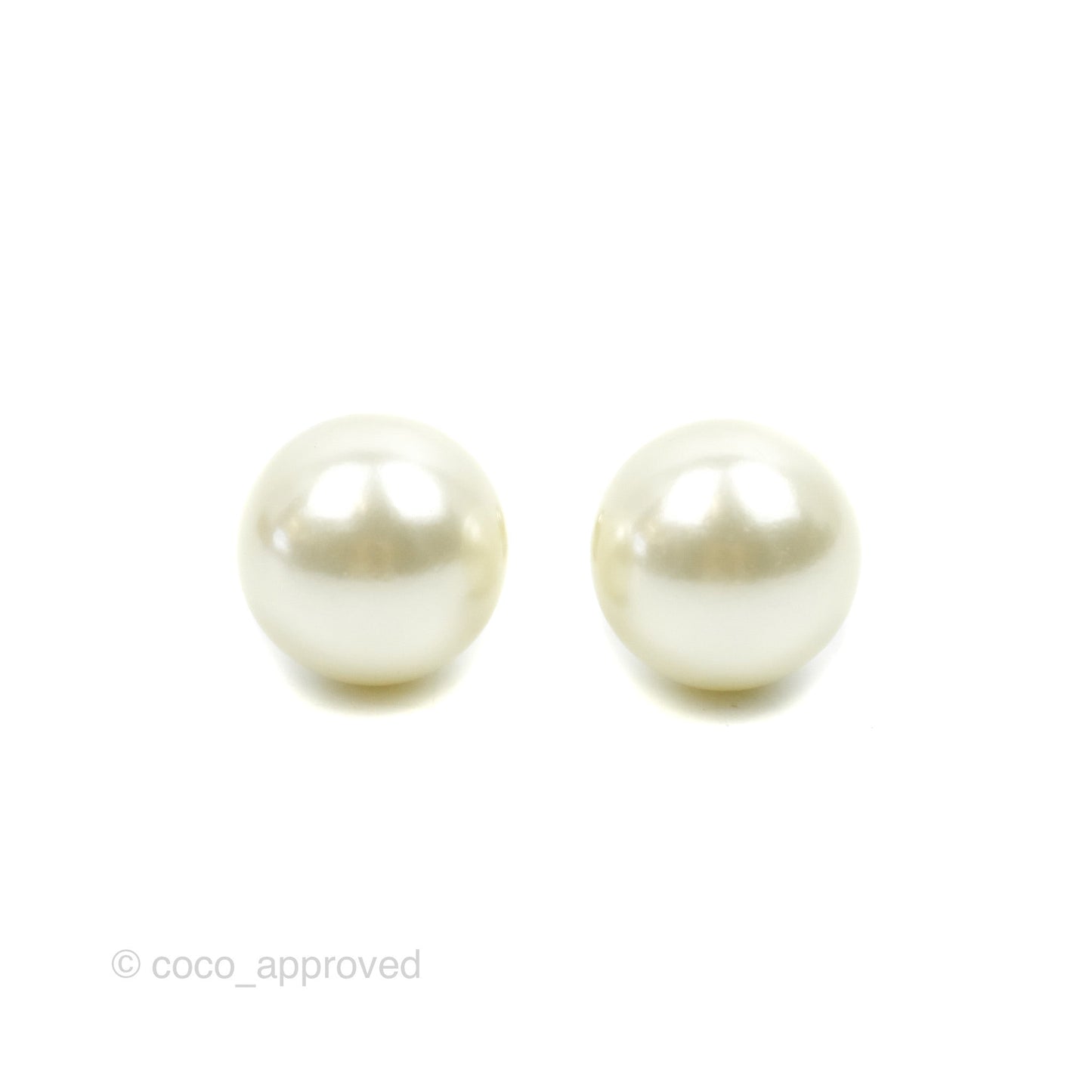 Christian Dior Tribales Pearl Earrings Gold Tone