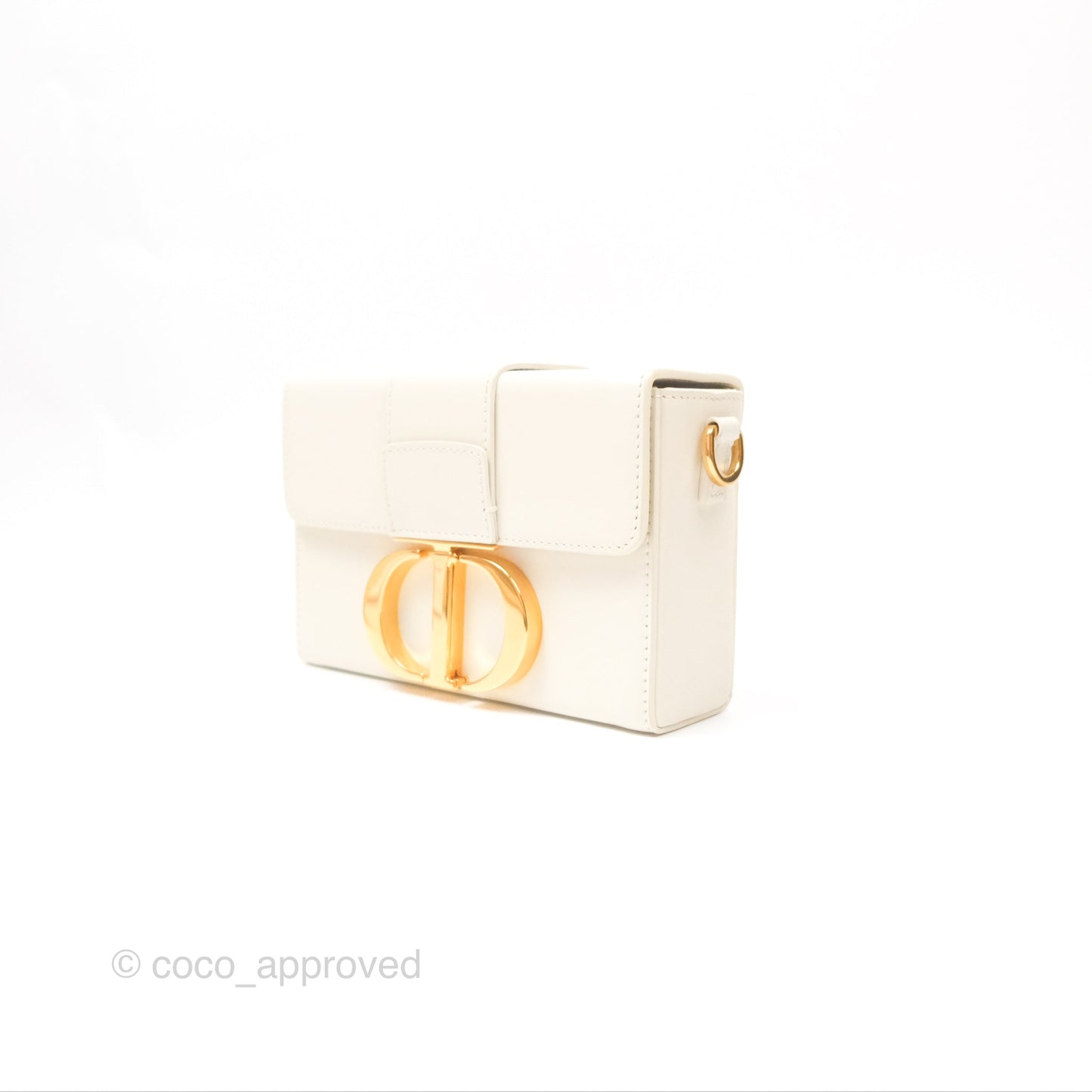 Christian Dior 30 Montaigne Box Bag White Calfskin