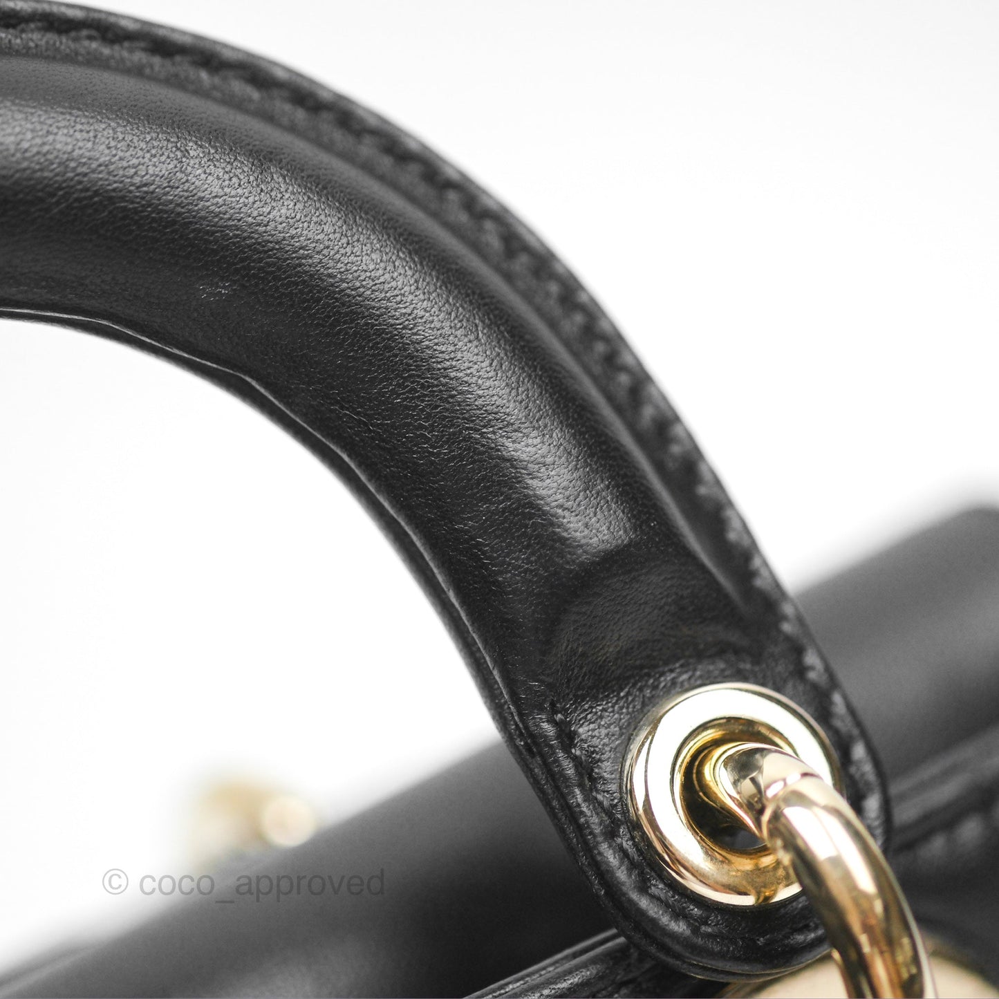Dior Small Lady D-Joy Bag Black Lambskin Cannage Gold Hardware