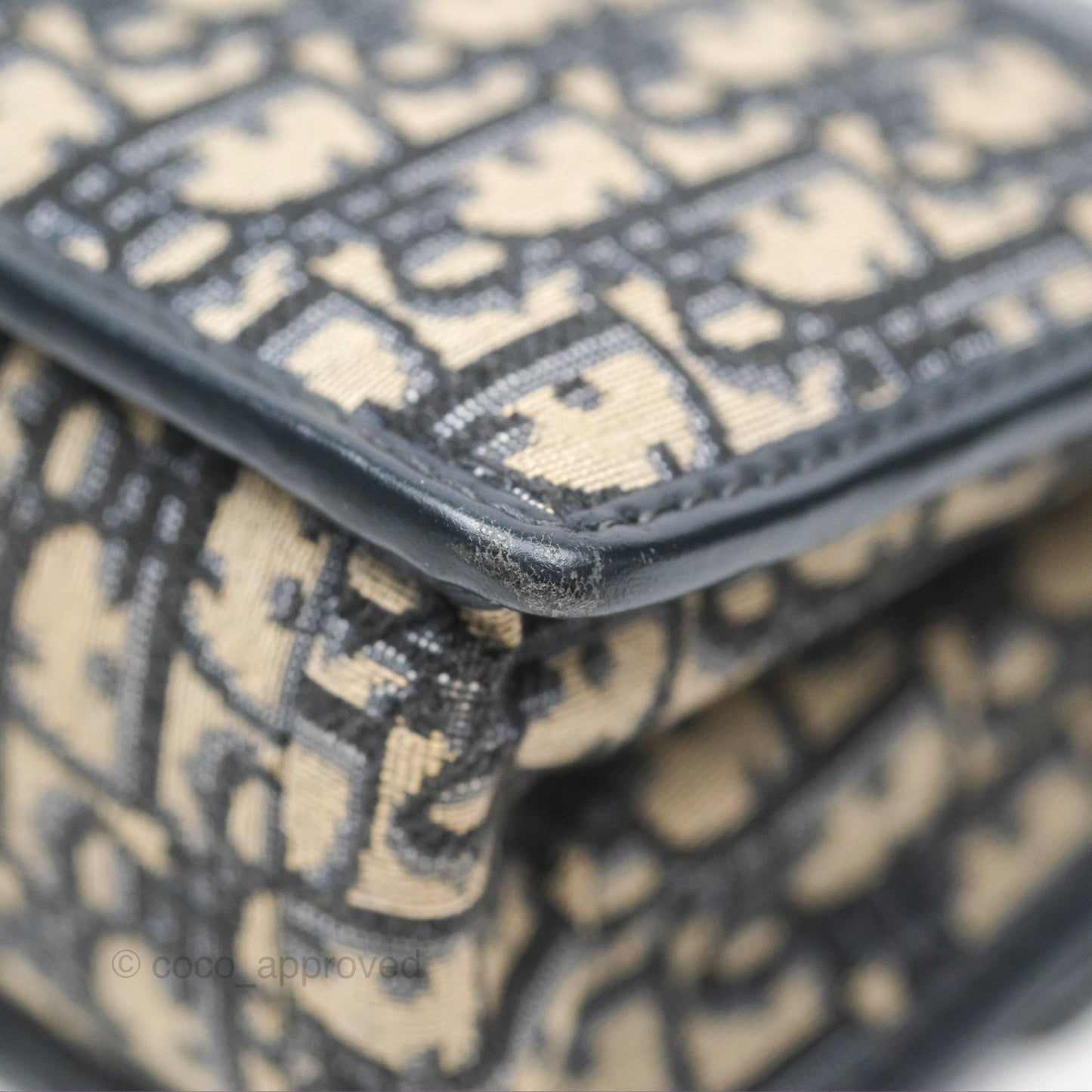 Christian Dior 30 Montaigne with Chain Blue Dior Oblique Jacquard