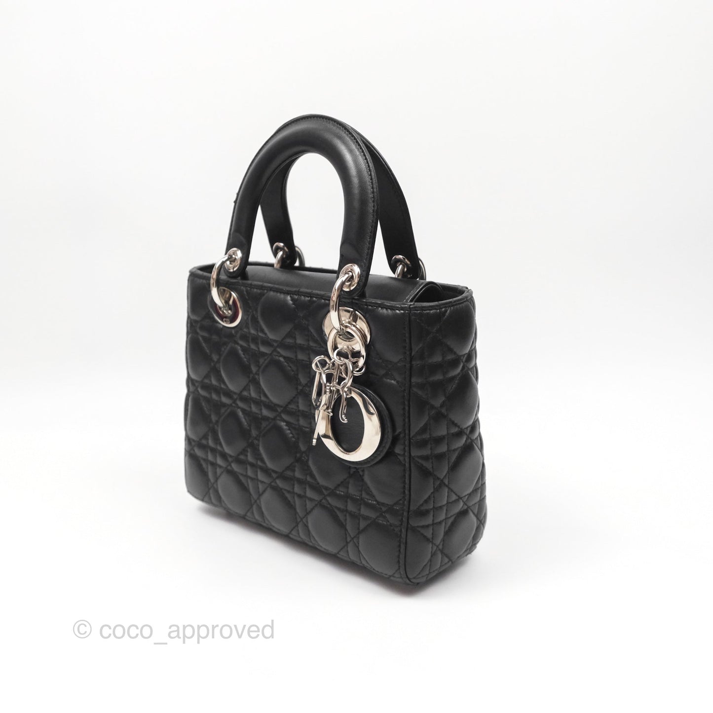 Christian Dior My ABCDior Lady Dior Black Lambskin Silver Hardware