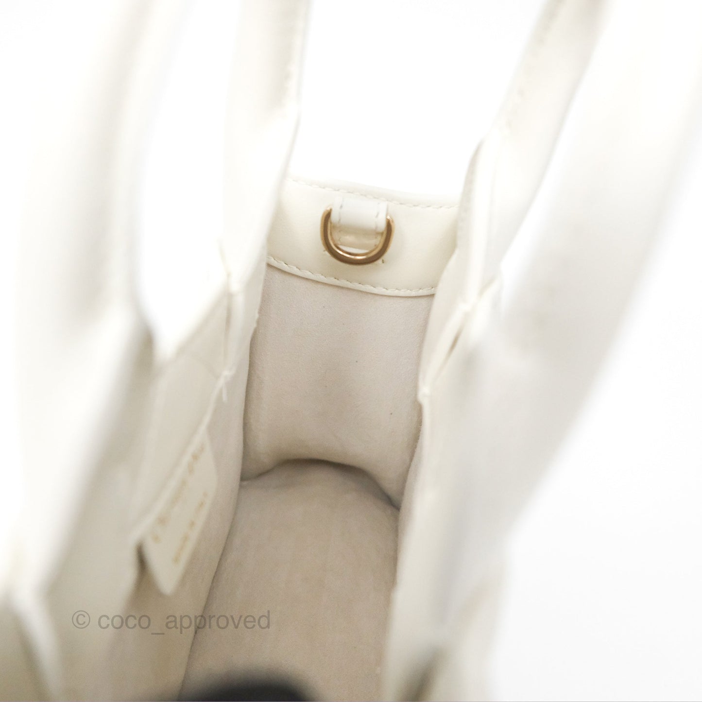 Christian Dior Mini Dior Book Tote Latte Macrocannage Calfskin Gold Hardware