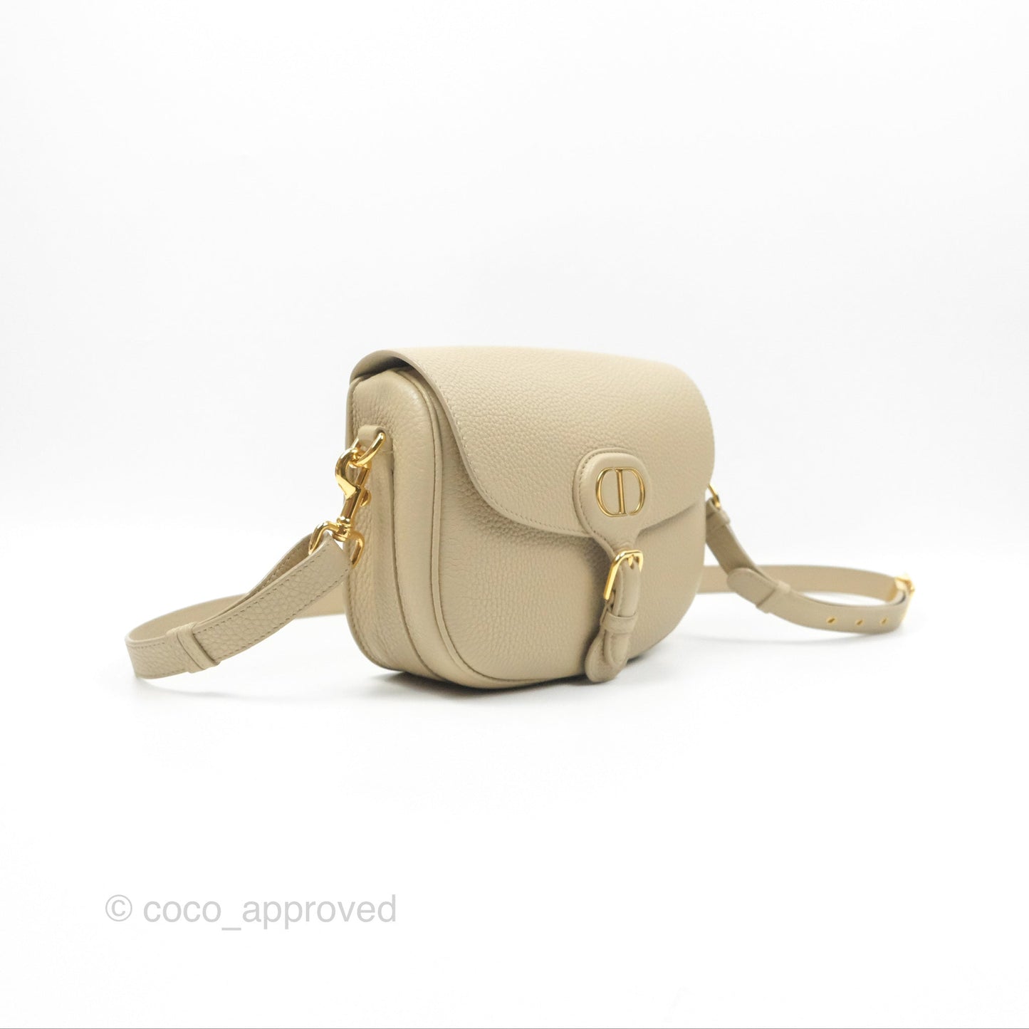 Christian Dior Medium Bobby Flap Beige Grained Calfskin